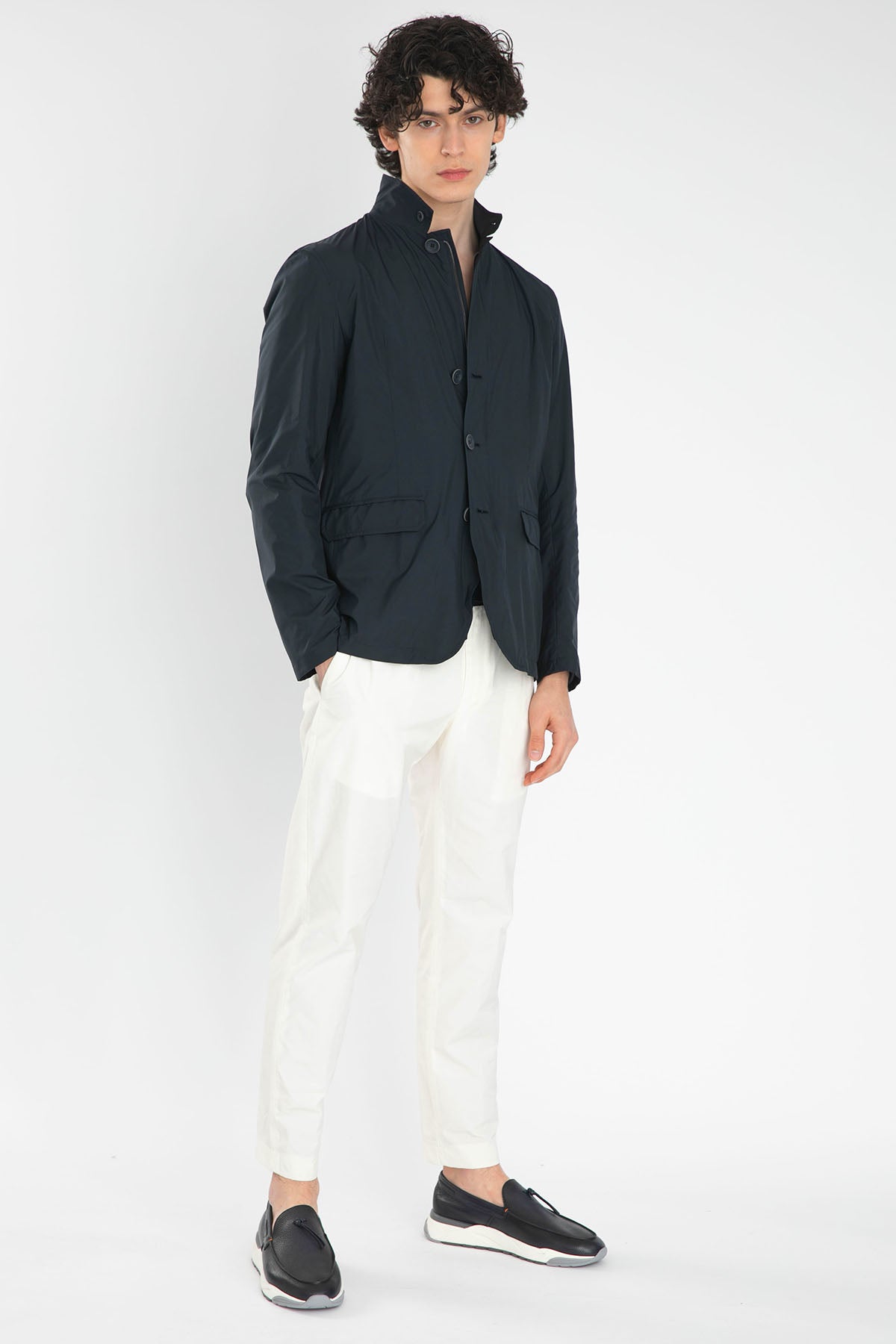 Herno Dik Yaka İnce Ceket Mont-Libas Trendy Fashion Store