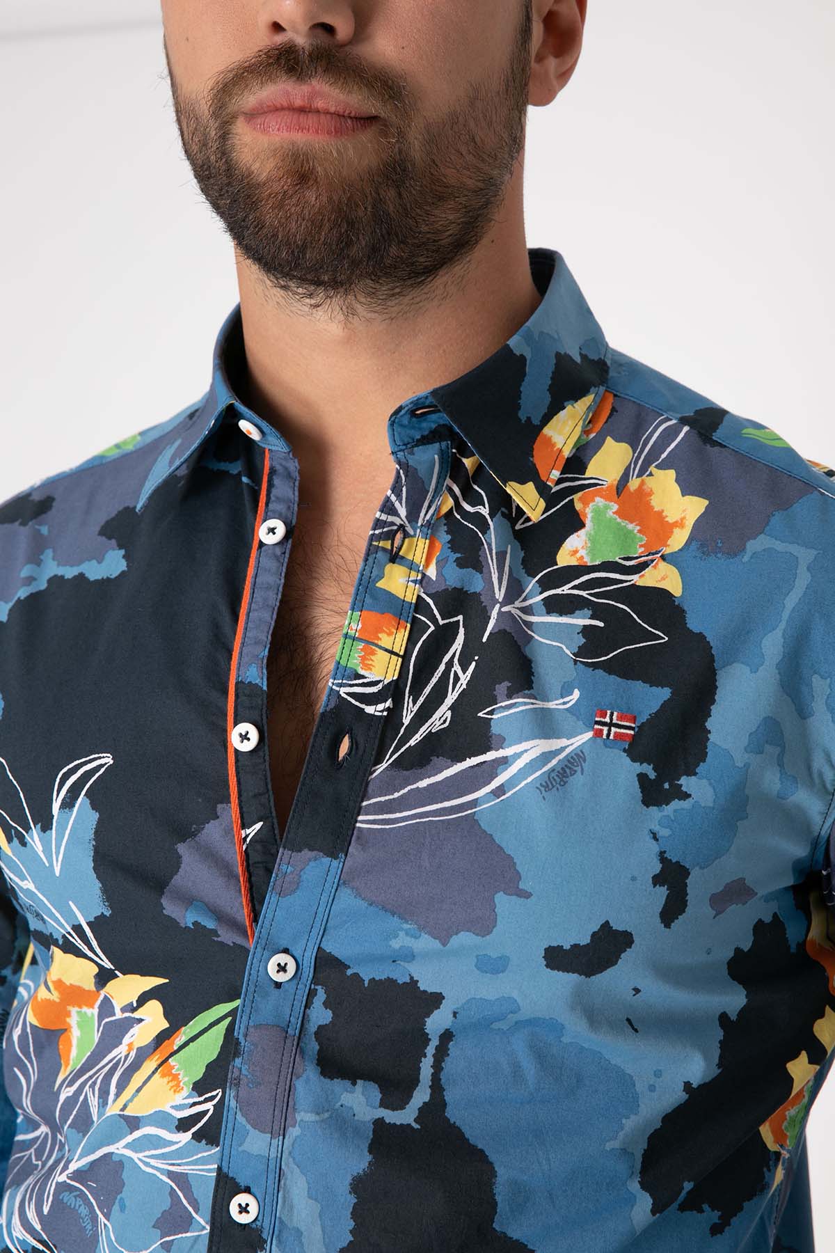 Napapijri Slim Fit Desenli Gömlek-Libas Trendy Fashion Store