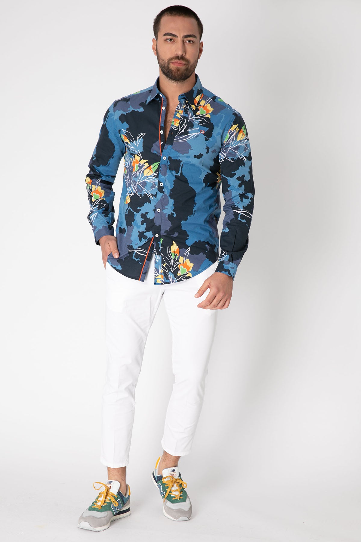 Napapijri Slim Fit Desenli Gömlek-Libas Trendy Fashion Store