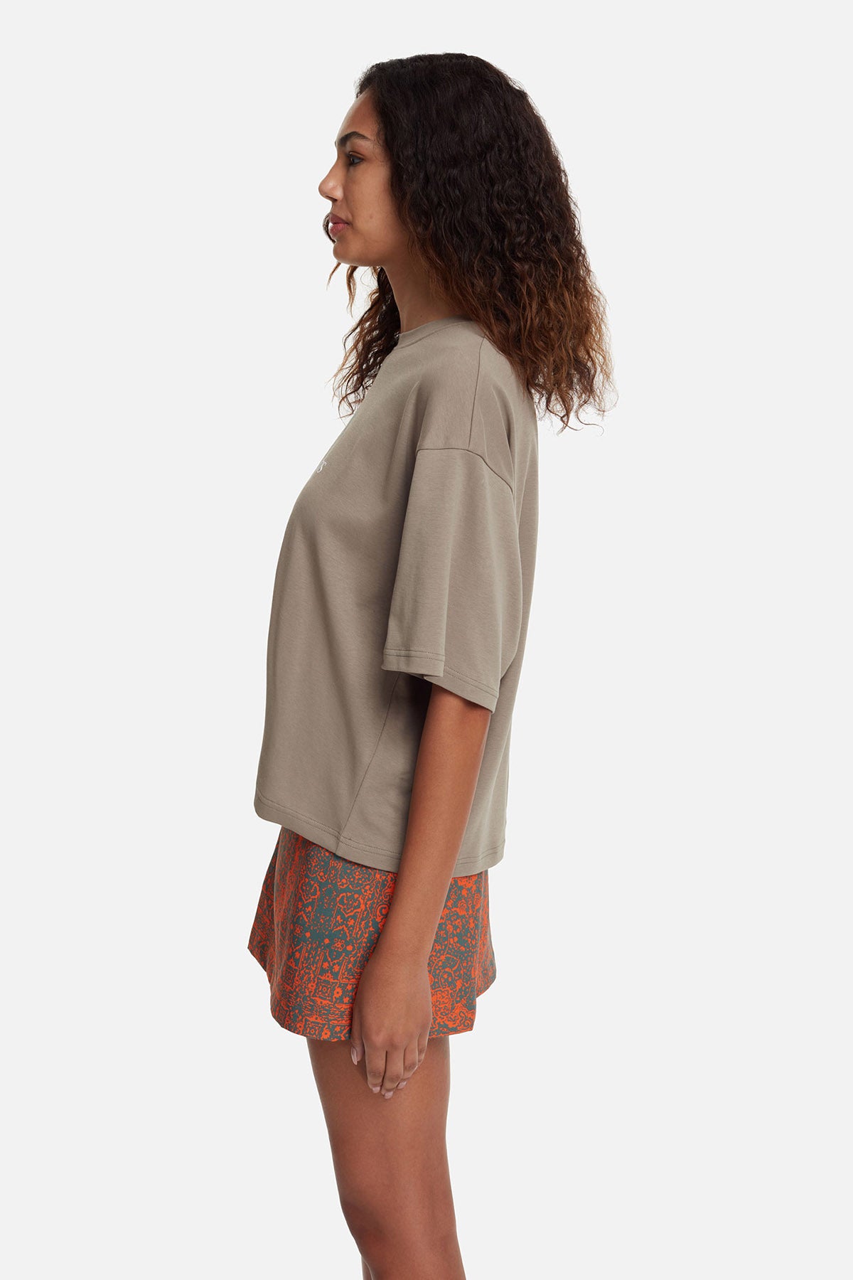 Les Benjamins Geniş Kesim Baskılı T-shirt-Libas Trendy Fashion Store