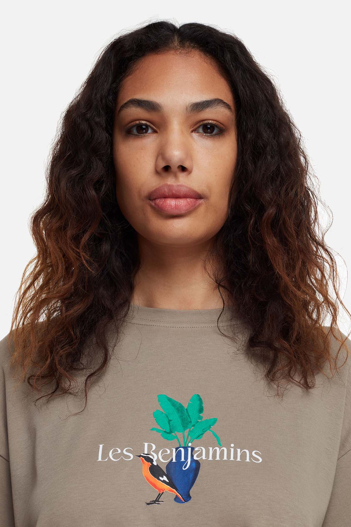 Les Benjamins Geniş Kesim Baskılı T-shirt-Libas Trendy Fashion Store