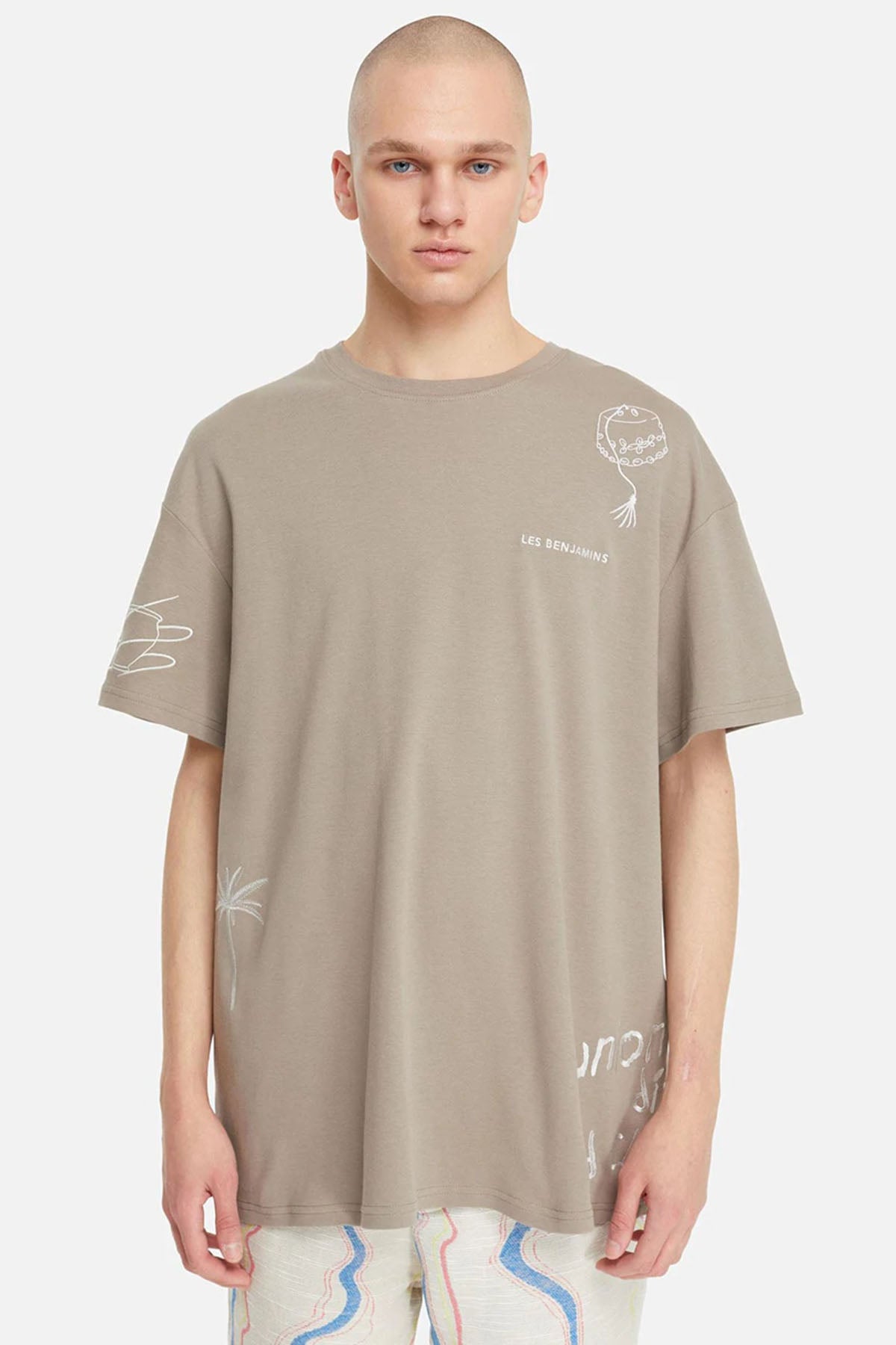 Les Benjamins Geniş Kesim Desenli T-shirt-Libas Trendy Fashion Store