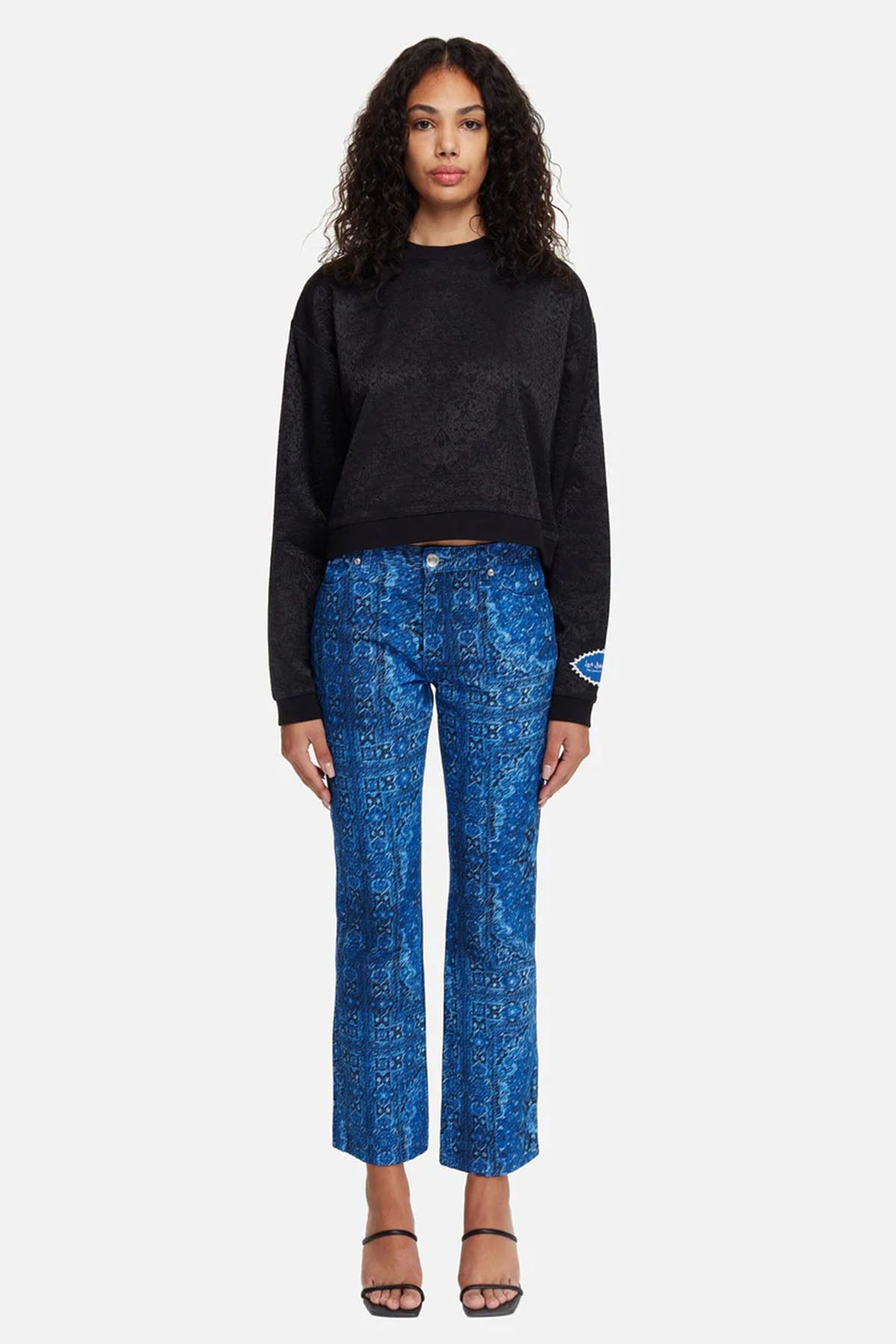 Les Benjamins Geniş Kesim Desenli Sweatshirt-Libas Trendy Fashion Store