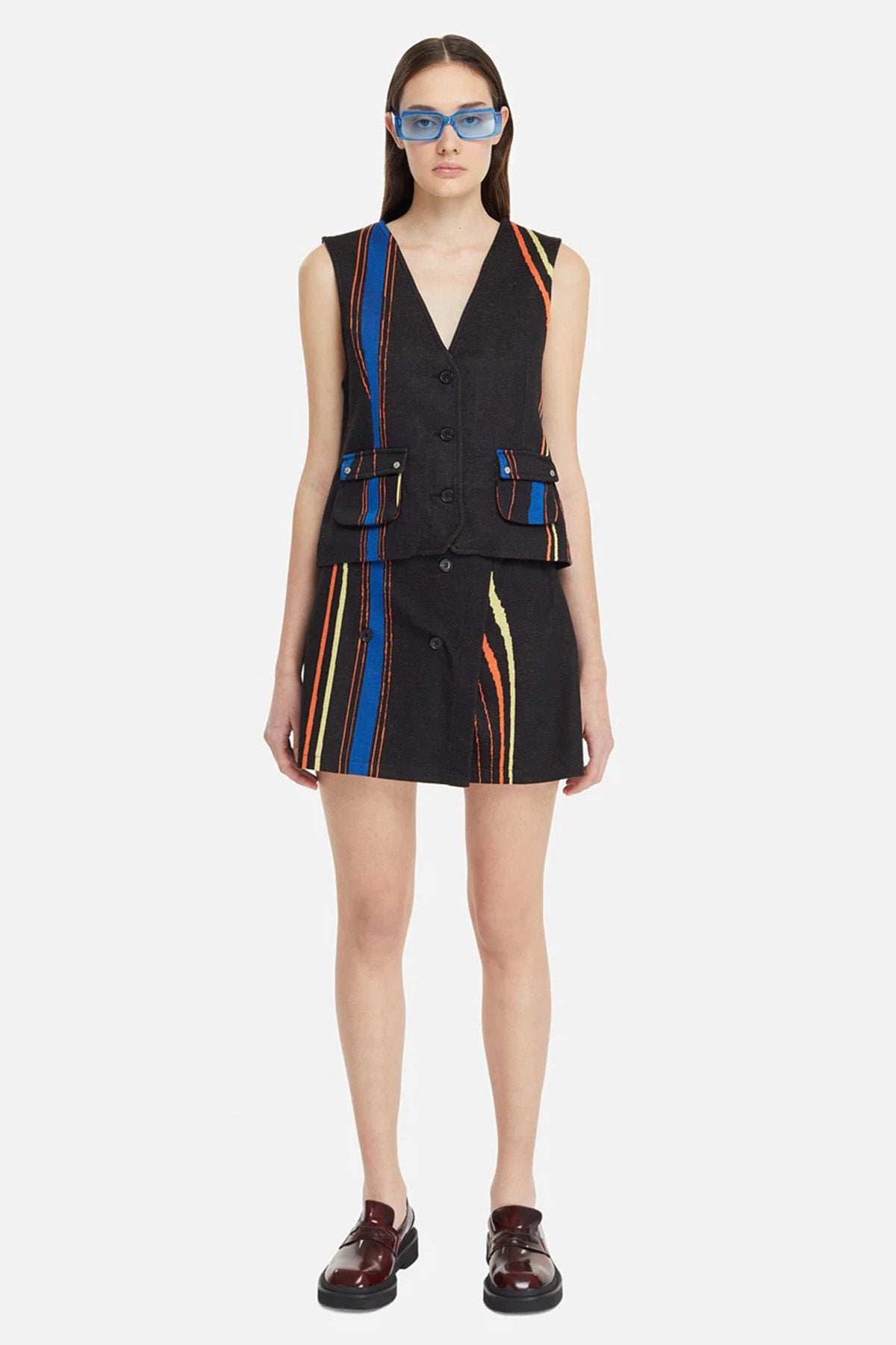 Les Benjamins Desenli Mini Etek-Libas Trendy Fashion Store