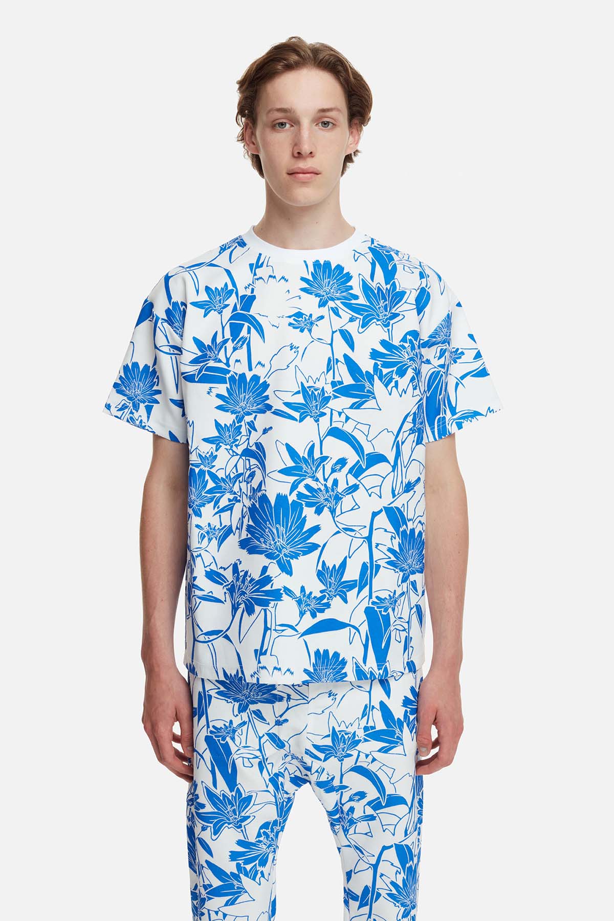 Les Benjamins Geniş Kesim Çiçek Desenli T-shirt-Libas Trendy Fashion Store