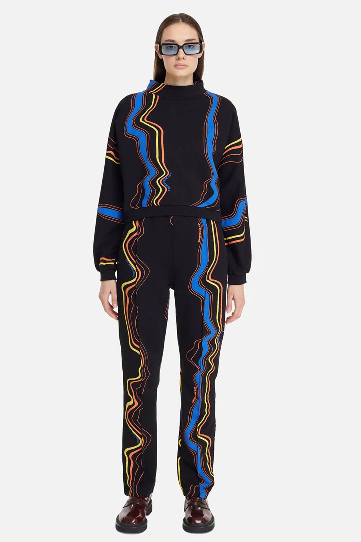 Les Benjamins Beli Lastikli Desenli Eşofman Altı-Libas Trendy Fashion Store