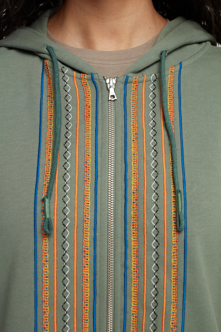 Les Benjamins Geniş Kesim Kapüşonlu Crop Sweatshirt Ceket-Libas Trendy Fashion Store