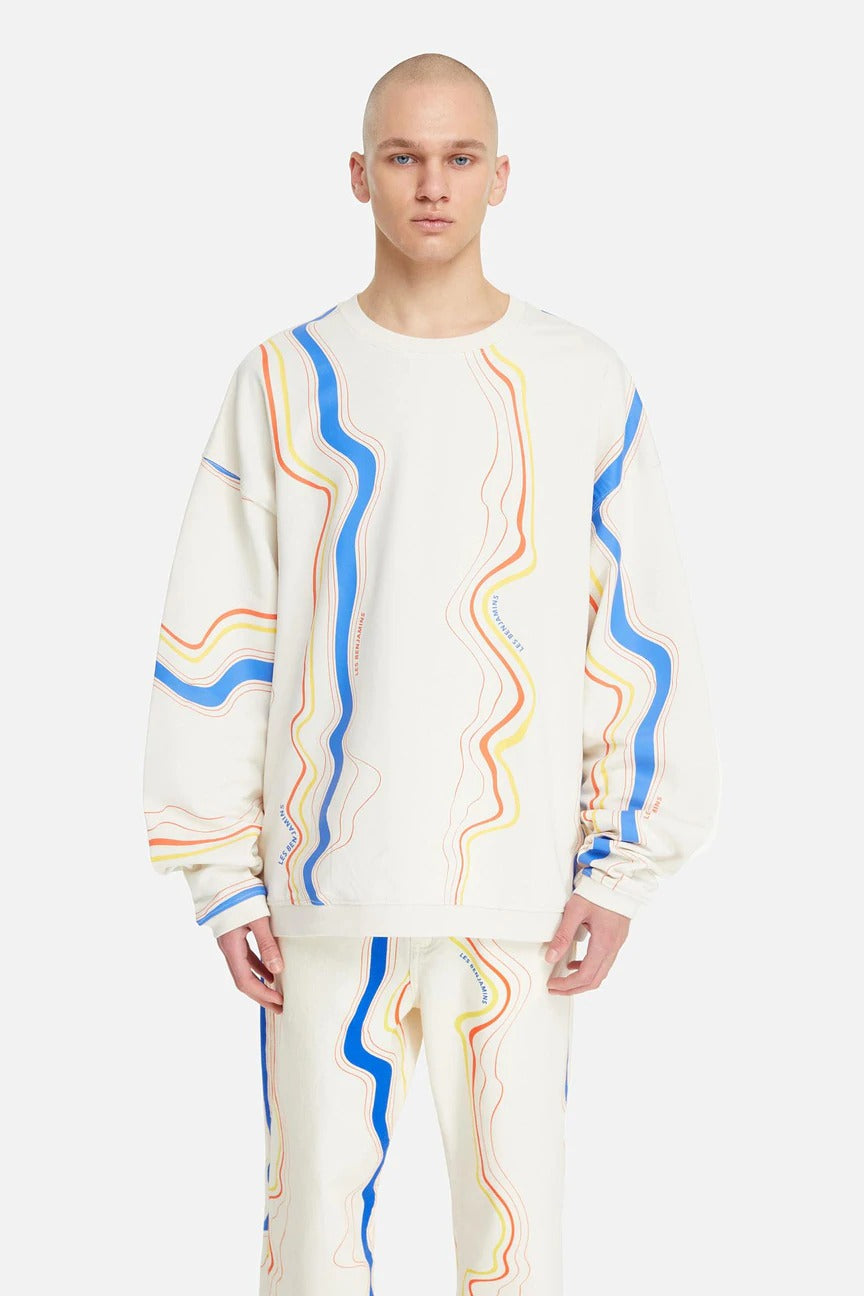 Les Benjamins Geniş Kesim Desenli Sweatshirt-Libas Trendy Fashion Store