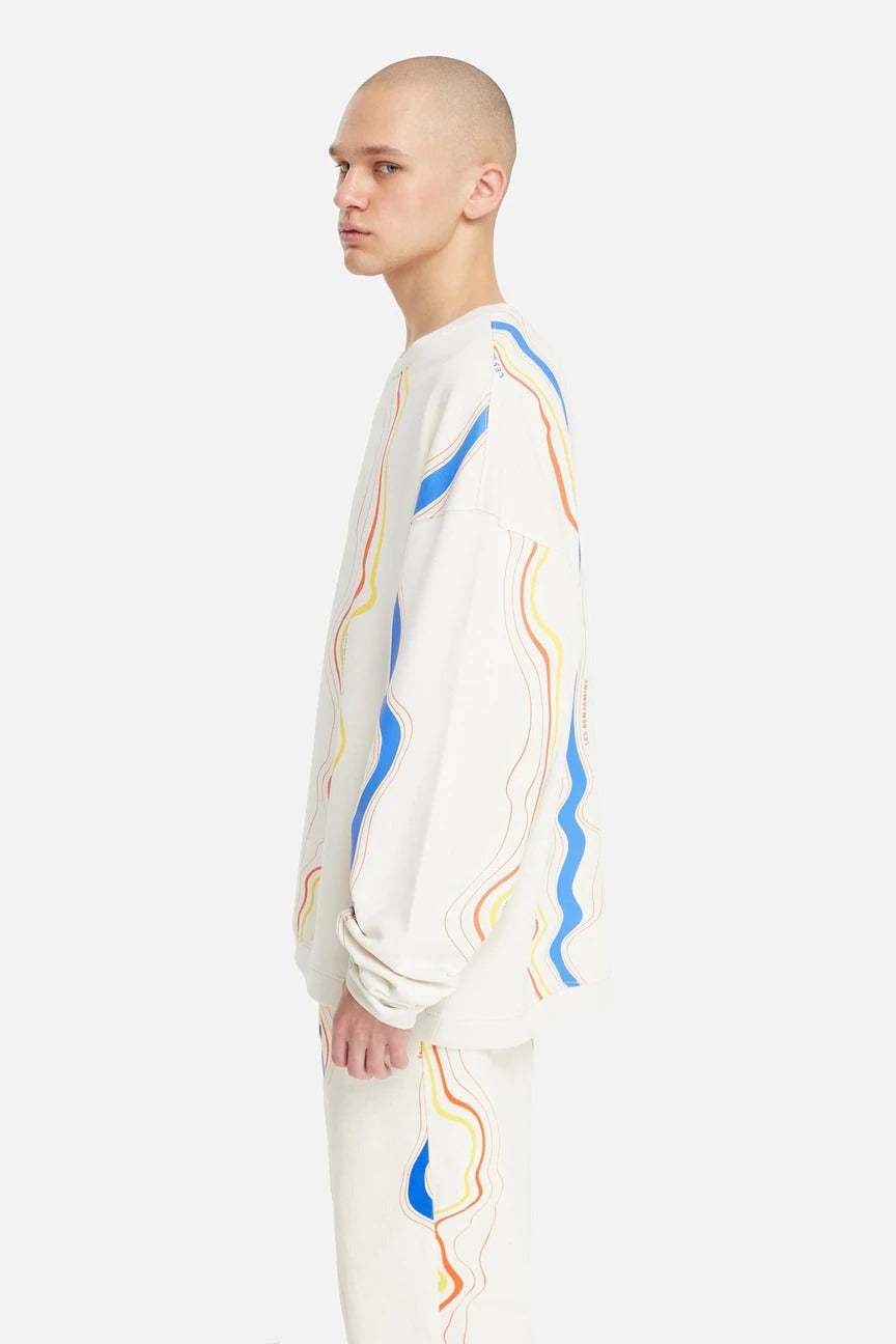 Les Benjamins Geniş Kesim Desenli Sweatshirt-Libas Trendy Fashion Store