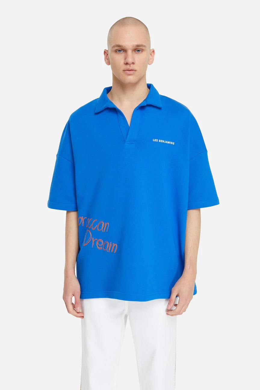 Les Benjamins Geniş Kesim Logolu Polo Yaka T-shirt-Libas Trendy Fashion Store