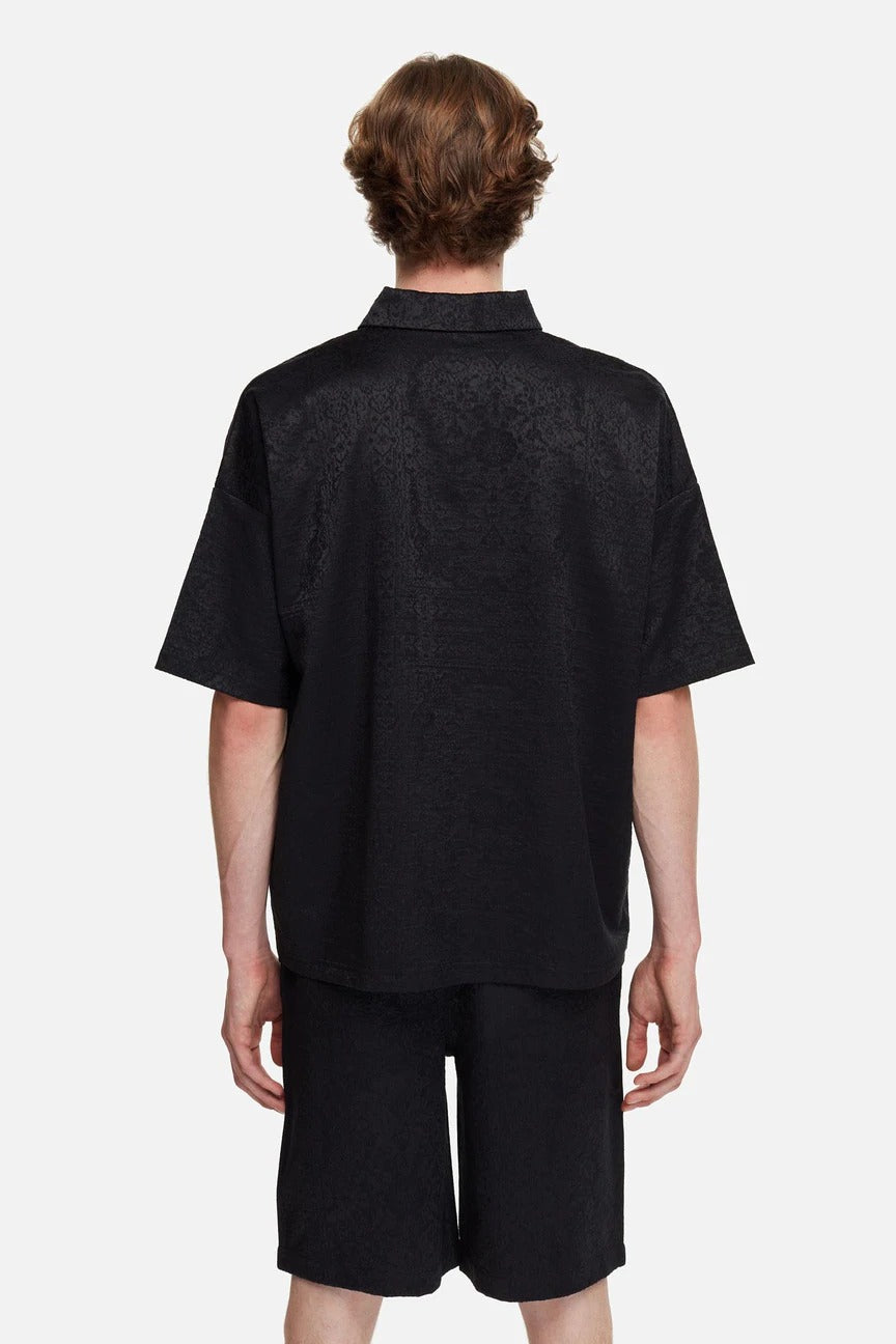 Les Benjamins Geniş Kesim Desenli Polo Yaka T-shirt-Libas Trendy Fashion Store