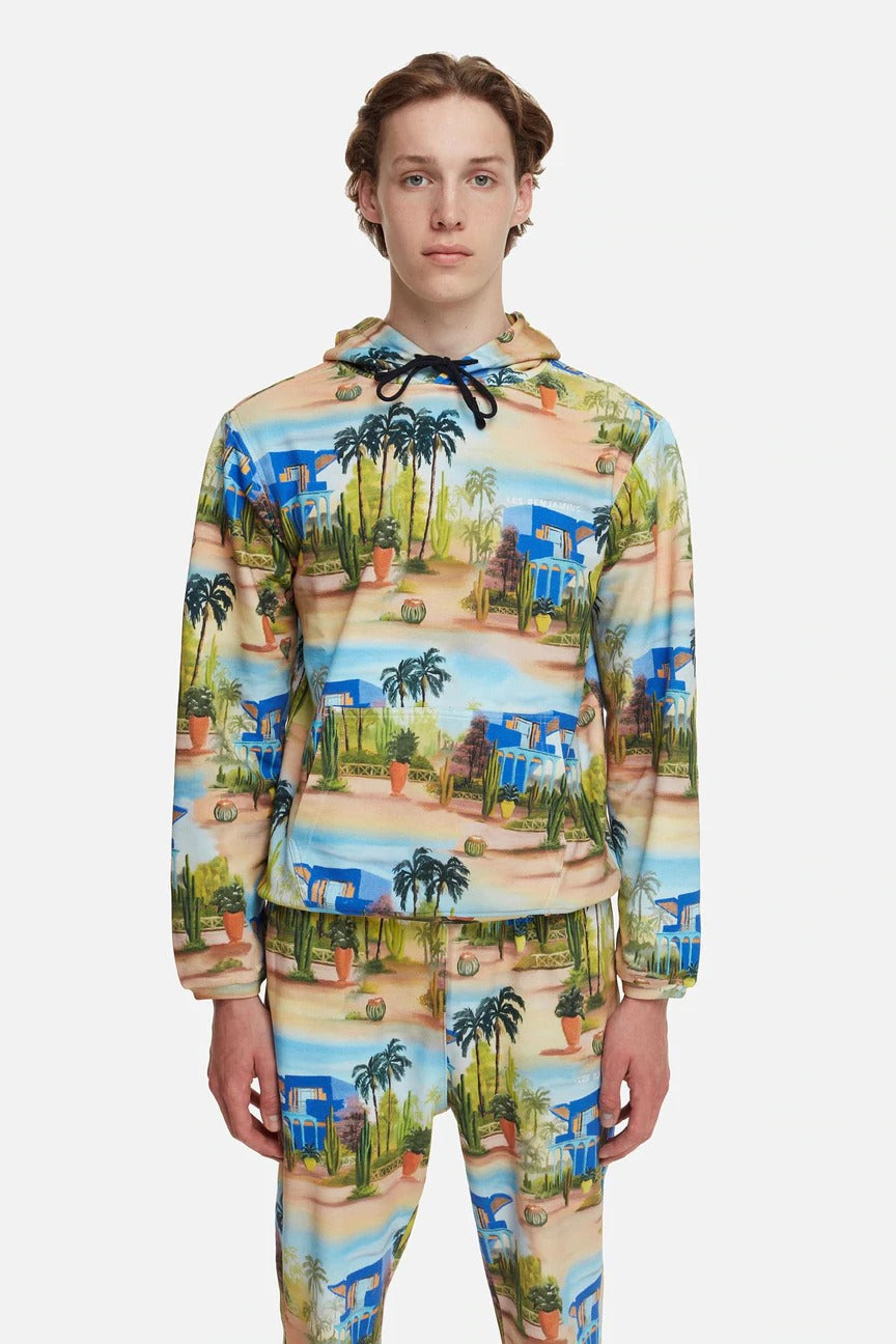 Les Benjamins Desenli Kapüşonlu Sweatshirt-Libas Trendy Fashion Store