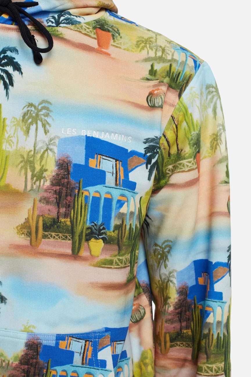 Les Benjamins Desenli Kapüşonlu Sweatshirt-Libas Trendy Fashion Store