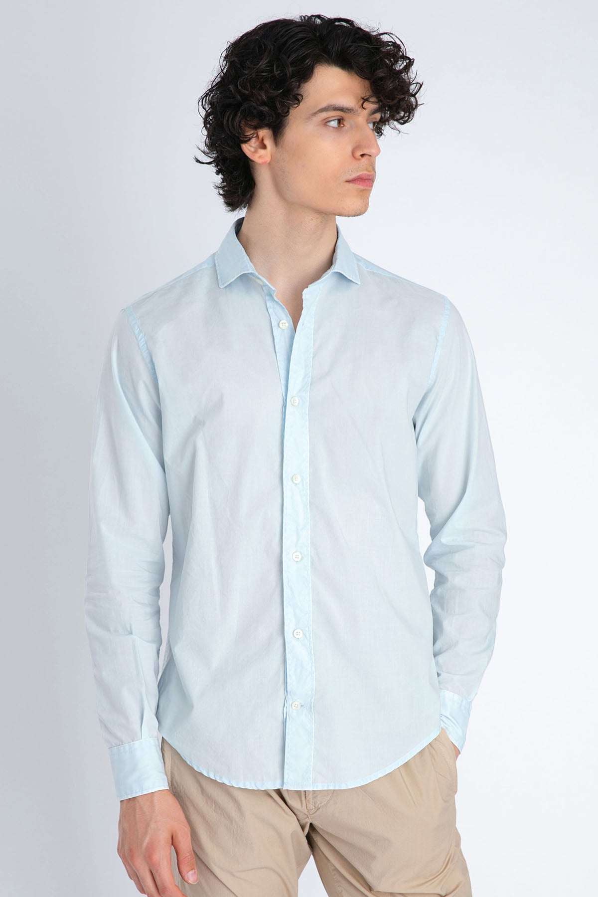 Fradi Fransız Yaka Yıkamalı Gömlek-Libas Trendy Fashion Store