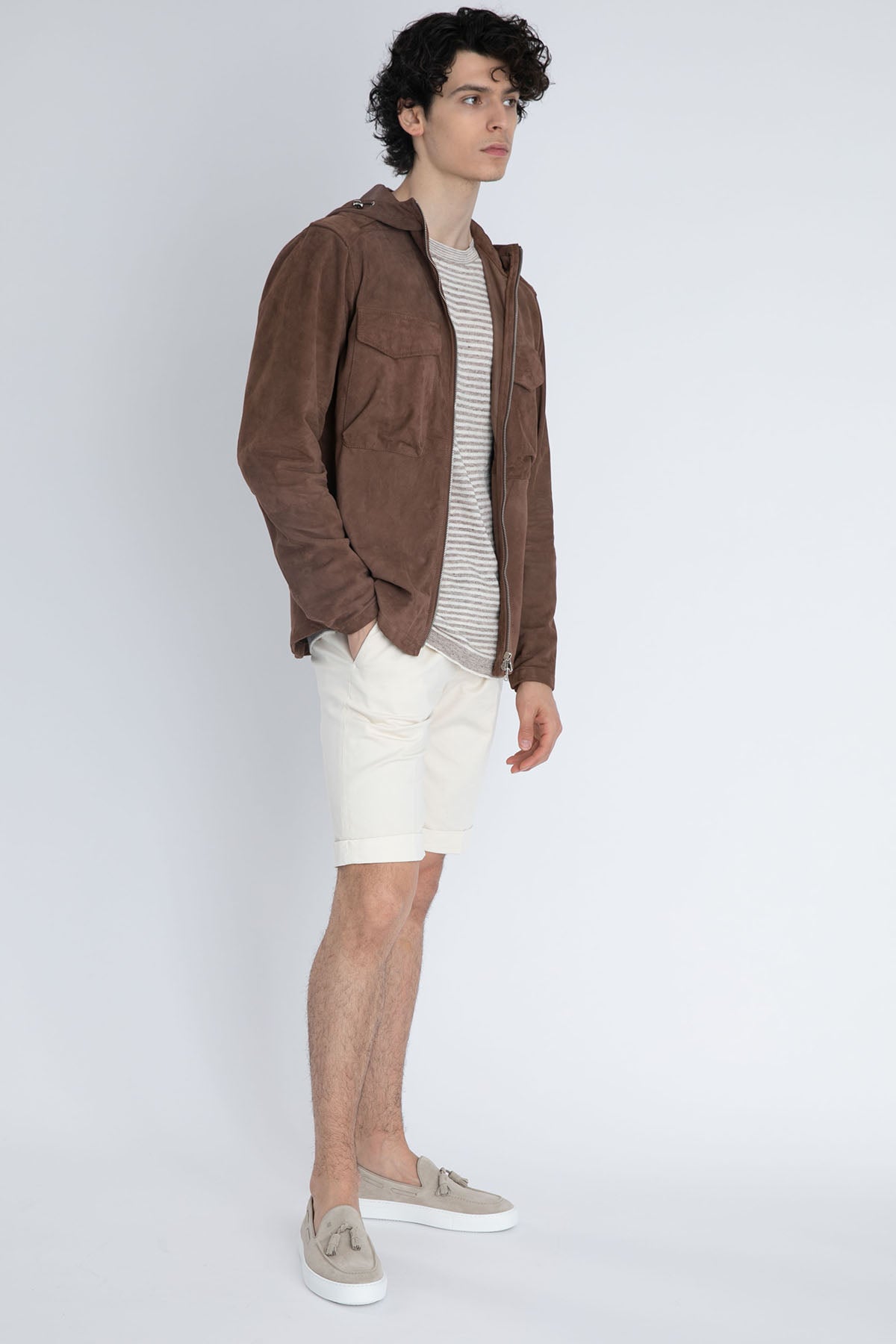 Fradi Beli Lastikli Tek Pile Şort-Libas Trendy Fashion Store