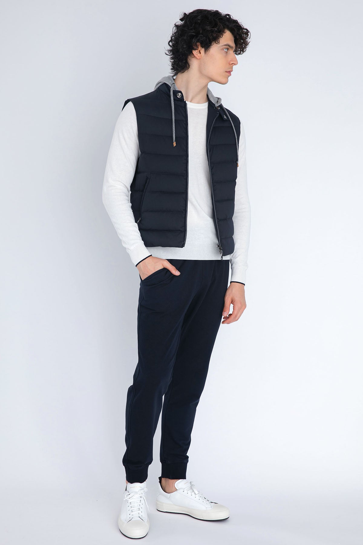 Fradi Ketenli Kapüşonlu Puffer Yelek-Libas Trendy Fashion Store