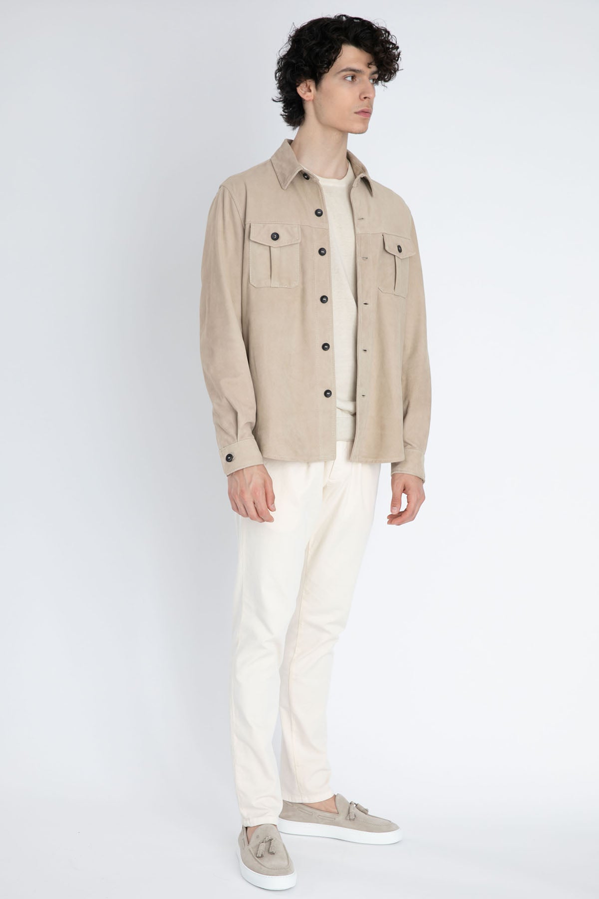 Fradi Cep Detaylı Süet Deri Gömlek Ceket-Libas Trendy Fashion Store