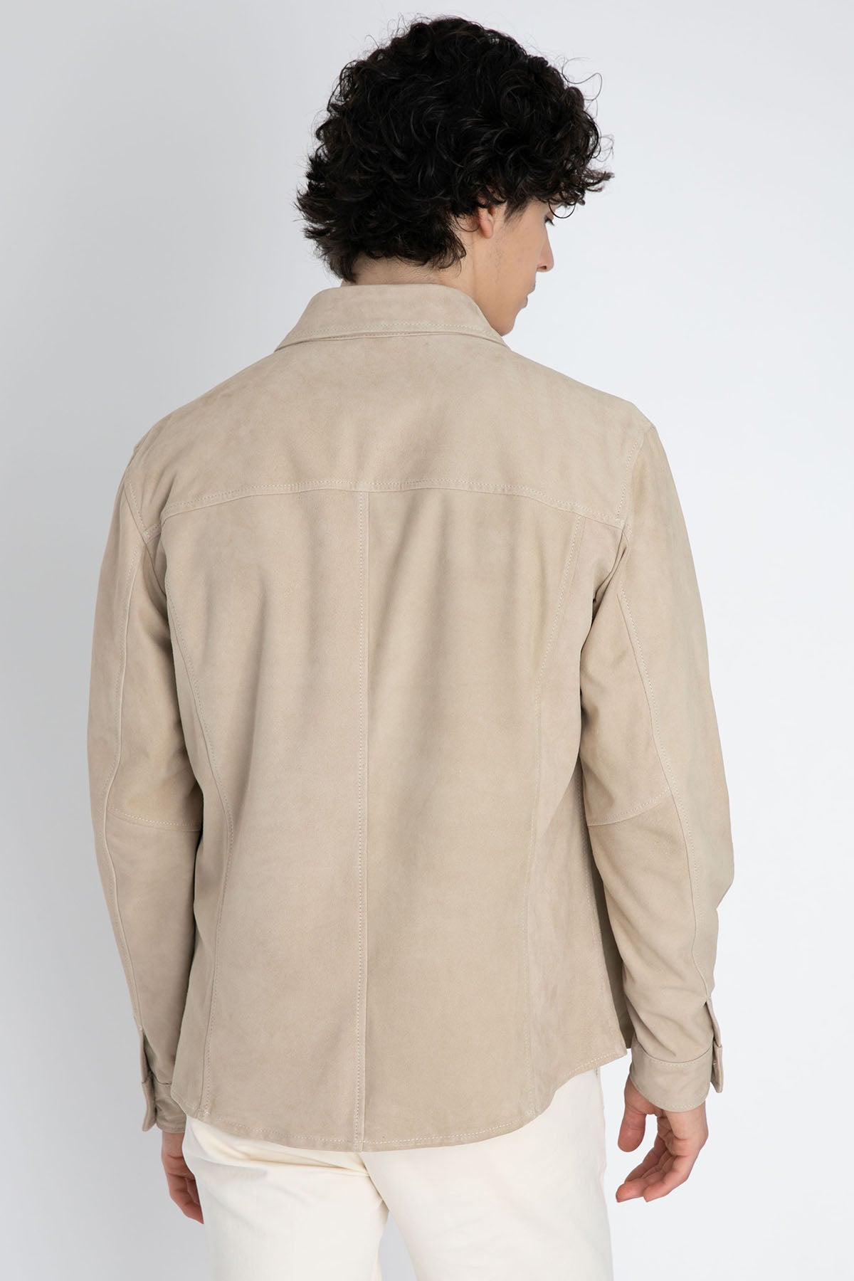 Fradi Cep Detaylı Süet Deri Gömlek Ceket-Libas Trendy Fashion Store