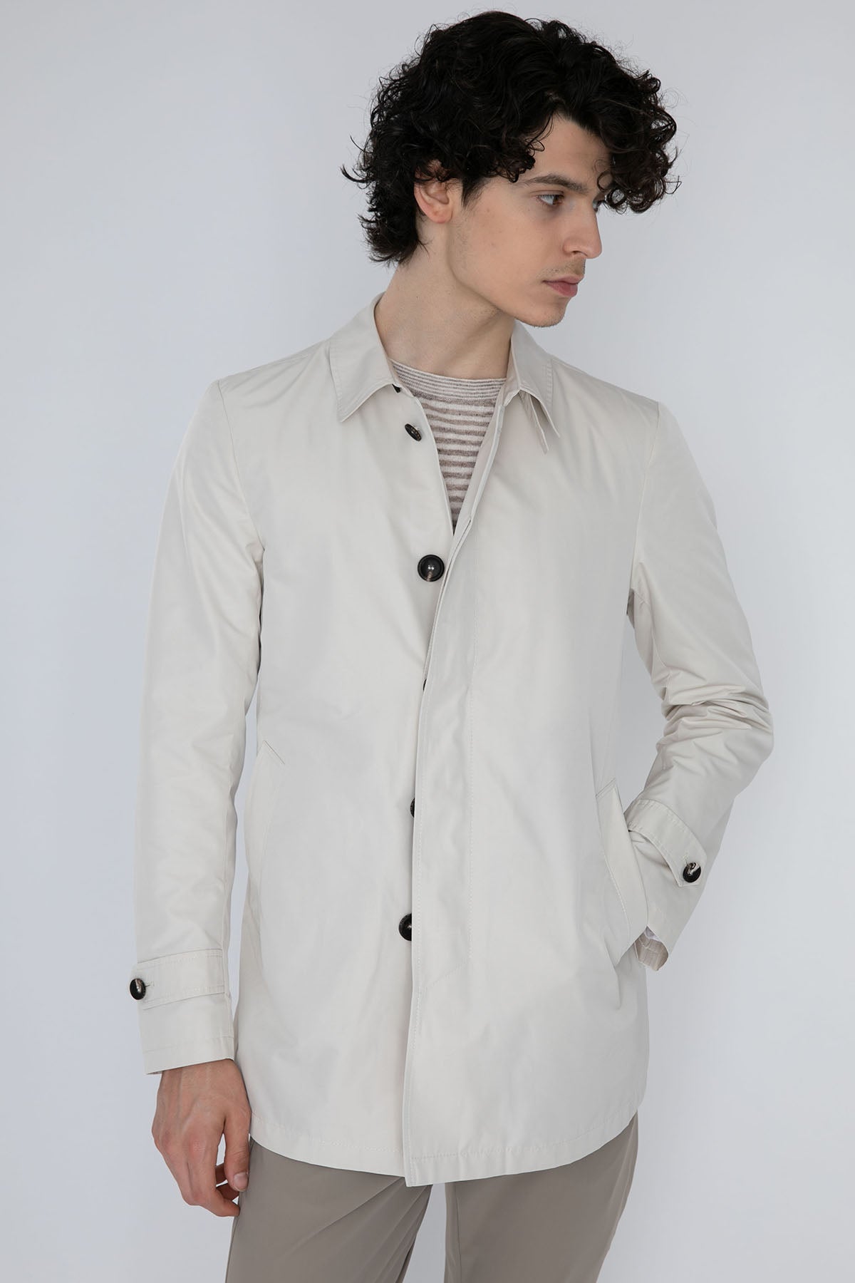 Fradi Klasik Yaka İnce Trençkot-Libas Trendy Fashion Store