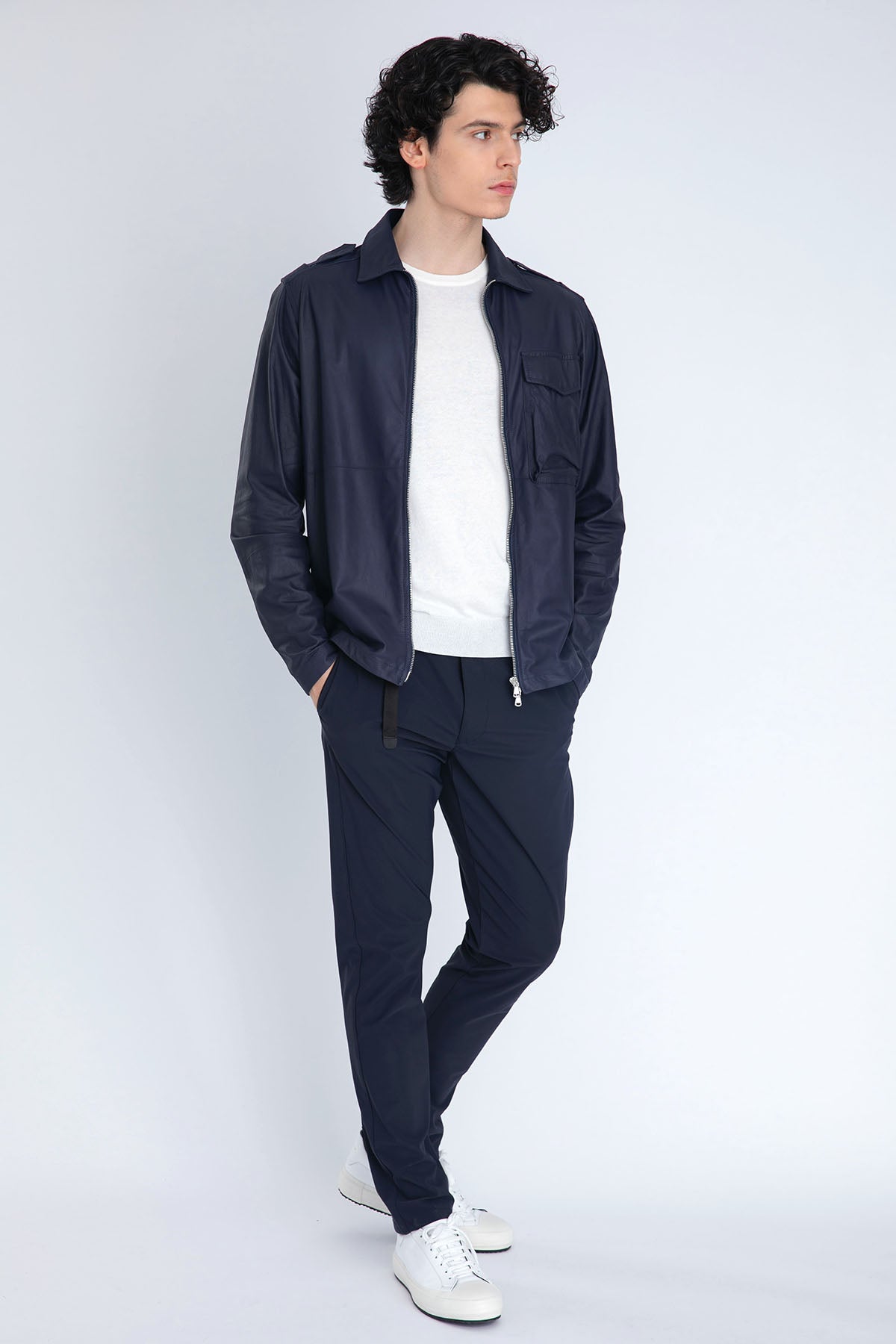 Fradi Kapak Cep Detaylı Deri Ceket-Libas Trendy Fashion Store