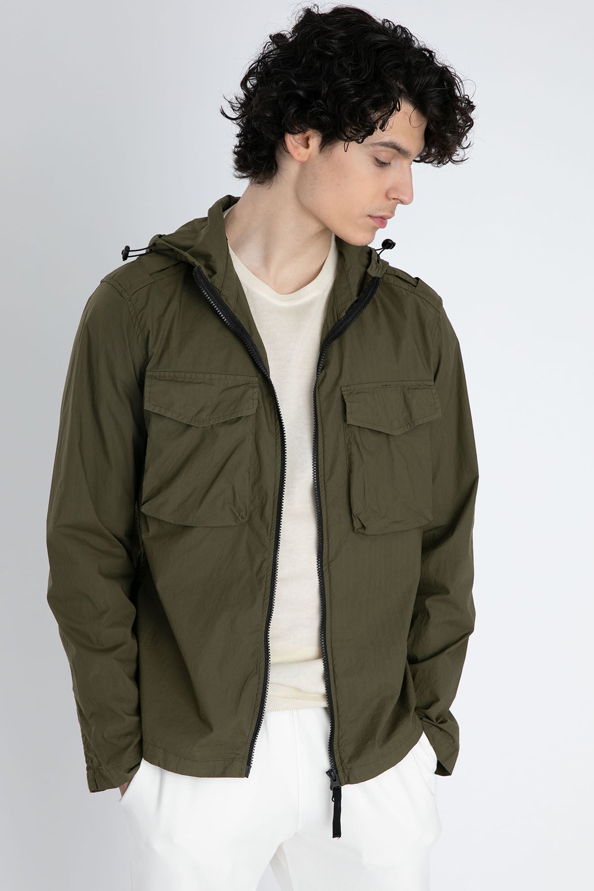 Fradi Cep Detaylı Fermuarlı Kapüşonlu İnce Spor Ceket-Libas Trendy Fashion Store