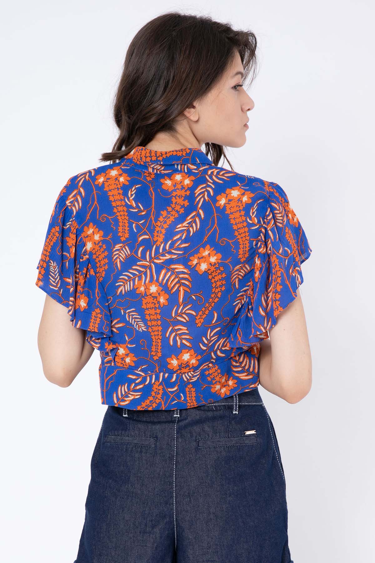 Rene Derhy Damgan Belden Bağlamalı Desenli Gömlek-Libas Trendy Fashion Store