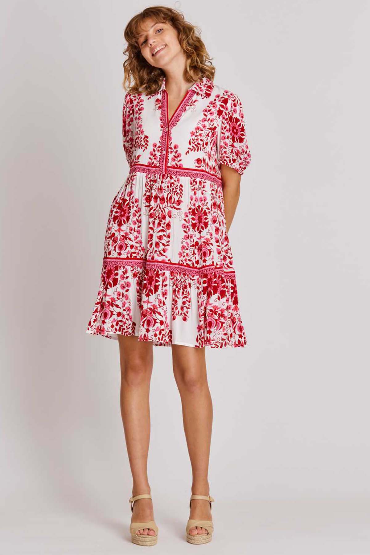 Rene Derhy Akemi Desenli Dizüstü Elbise-Libas Trendy Fashion Store