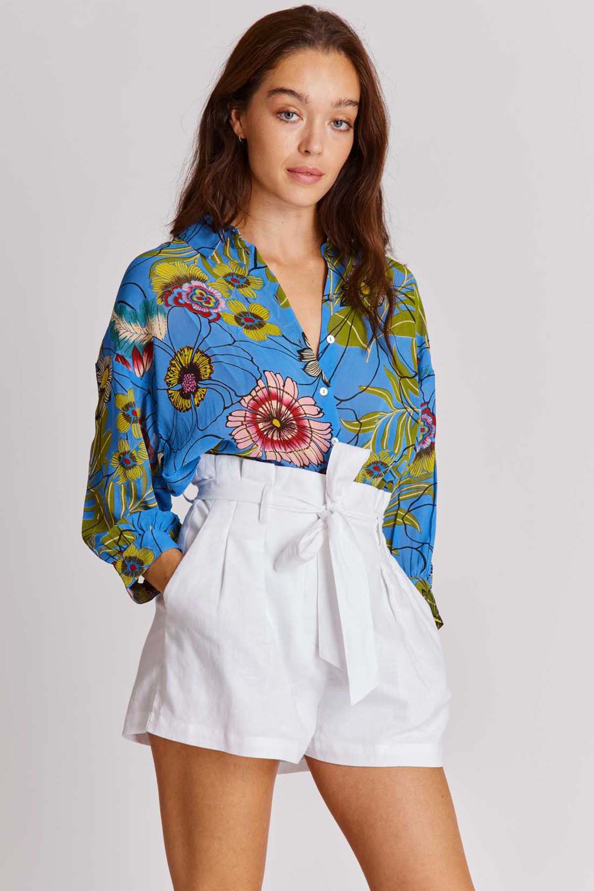 Rene Derhy Despina Renkli Çiçek Desenli Gömlek-Libas Trendy Fashion Store