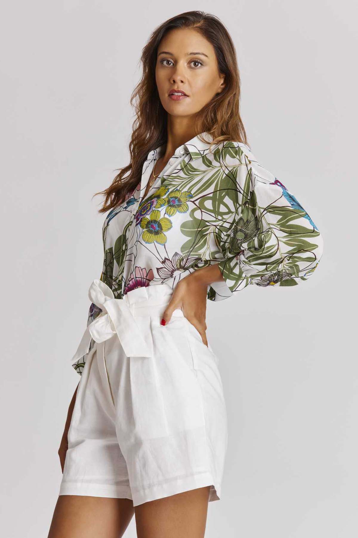 Rene Derhy Despina Renkli Çiçek Desenli Gömlek-Libas Trendy Fashion Store