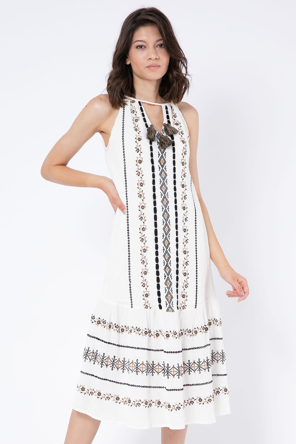 Rene Derhy Bandol Midi Elbise-Libas Trendy Fashion Store