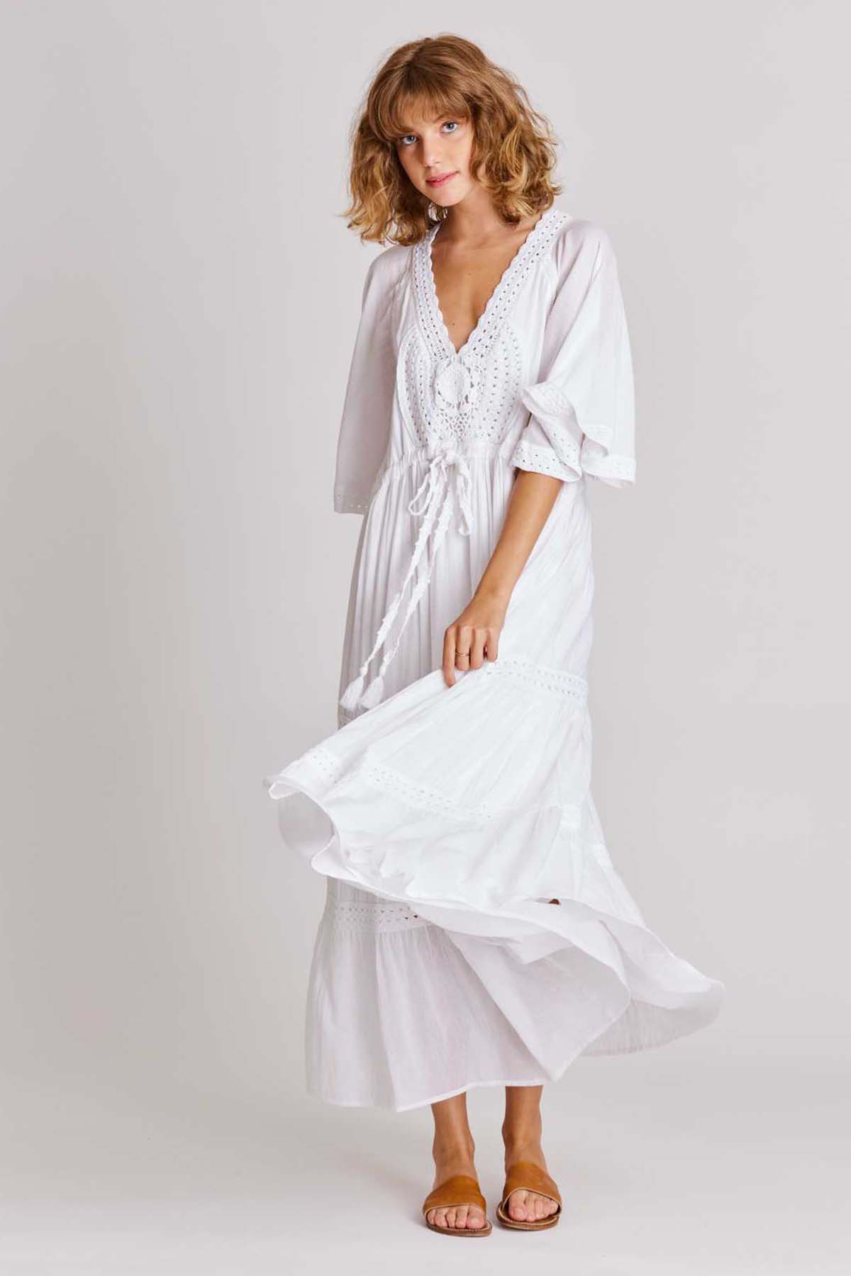 Rene Derhy Barbades Fistolu Maxi Elbise-Libas Trendy Fashion Store