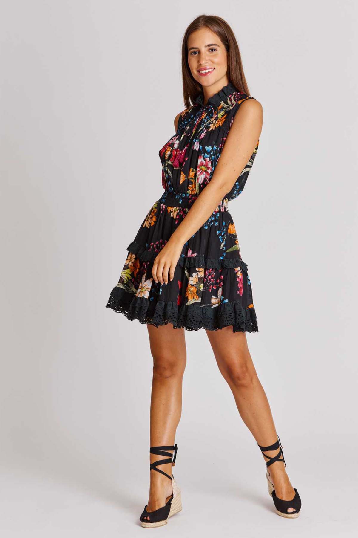 Rene Derhy Aliette Fırfır Etekli Mini Elbise-Libas Trendy Fashion Store