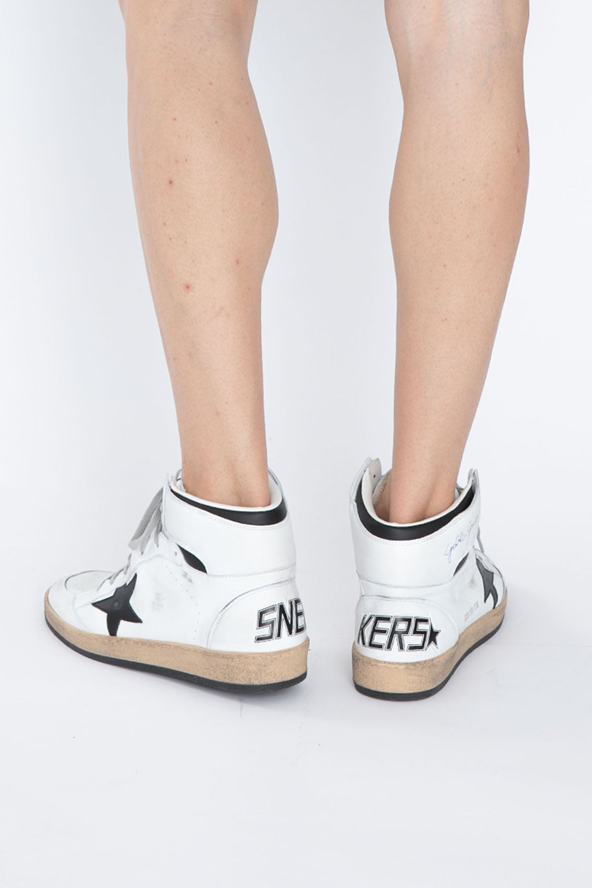 Golden Goose Sky-Star Bilekli Deri Sneaker Ayakkabı