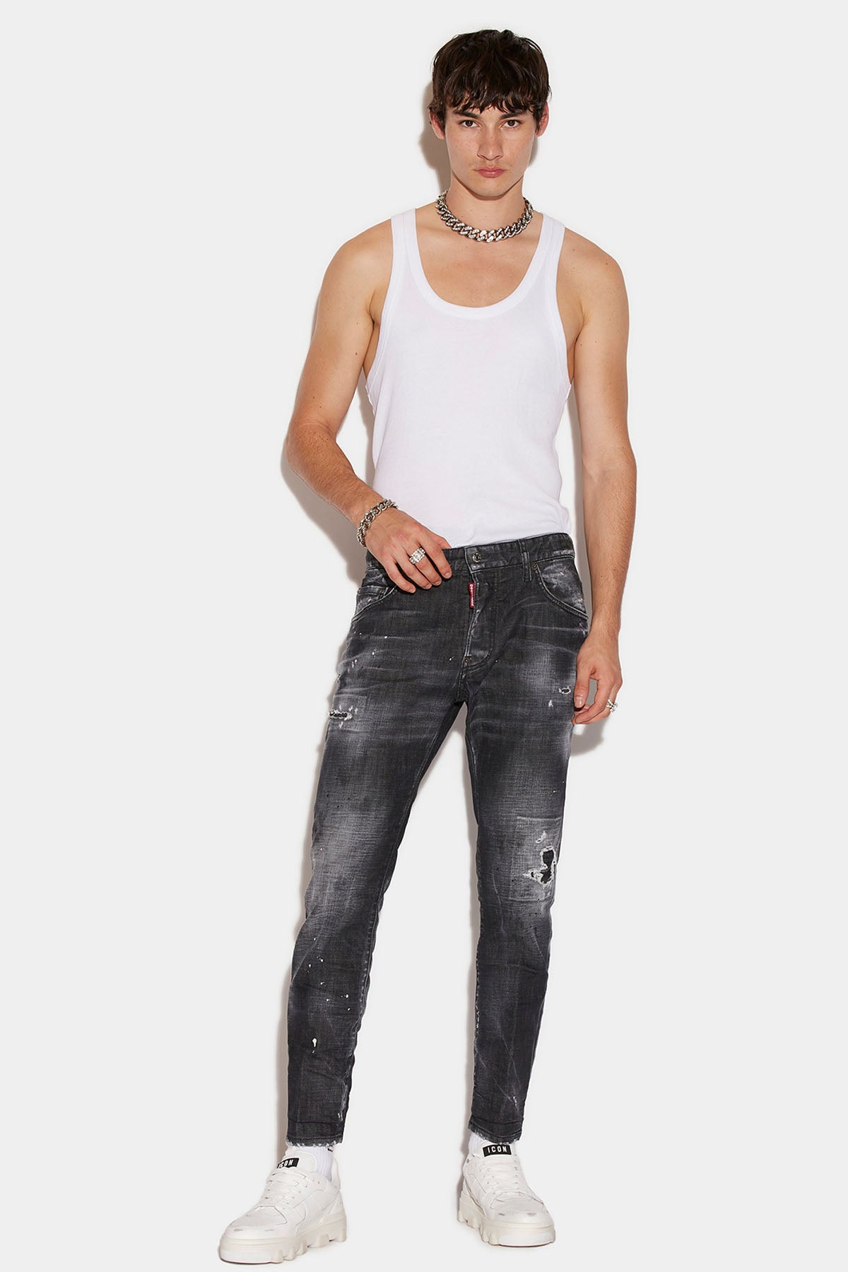 Dsquared Skater Yama ve Yırtık Detaylı Jeans-Libas Trendy Fashion Store
