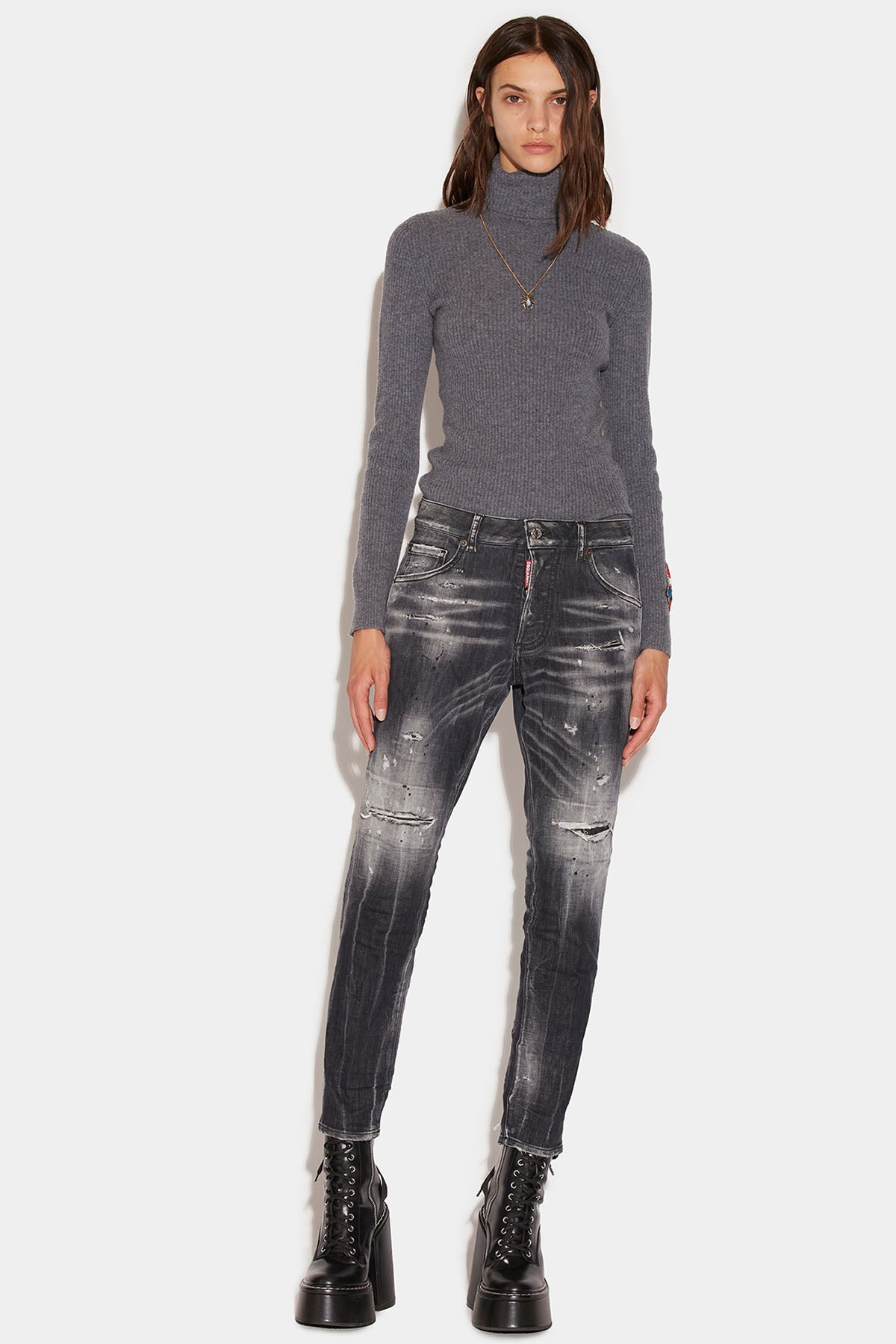 Dsquared Skinny Fit Dan Yırtık Detaylı Jeans-Libas Trendy Fashion Store