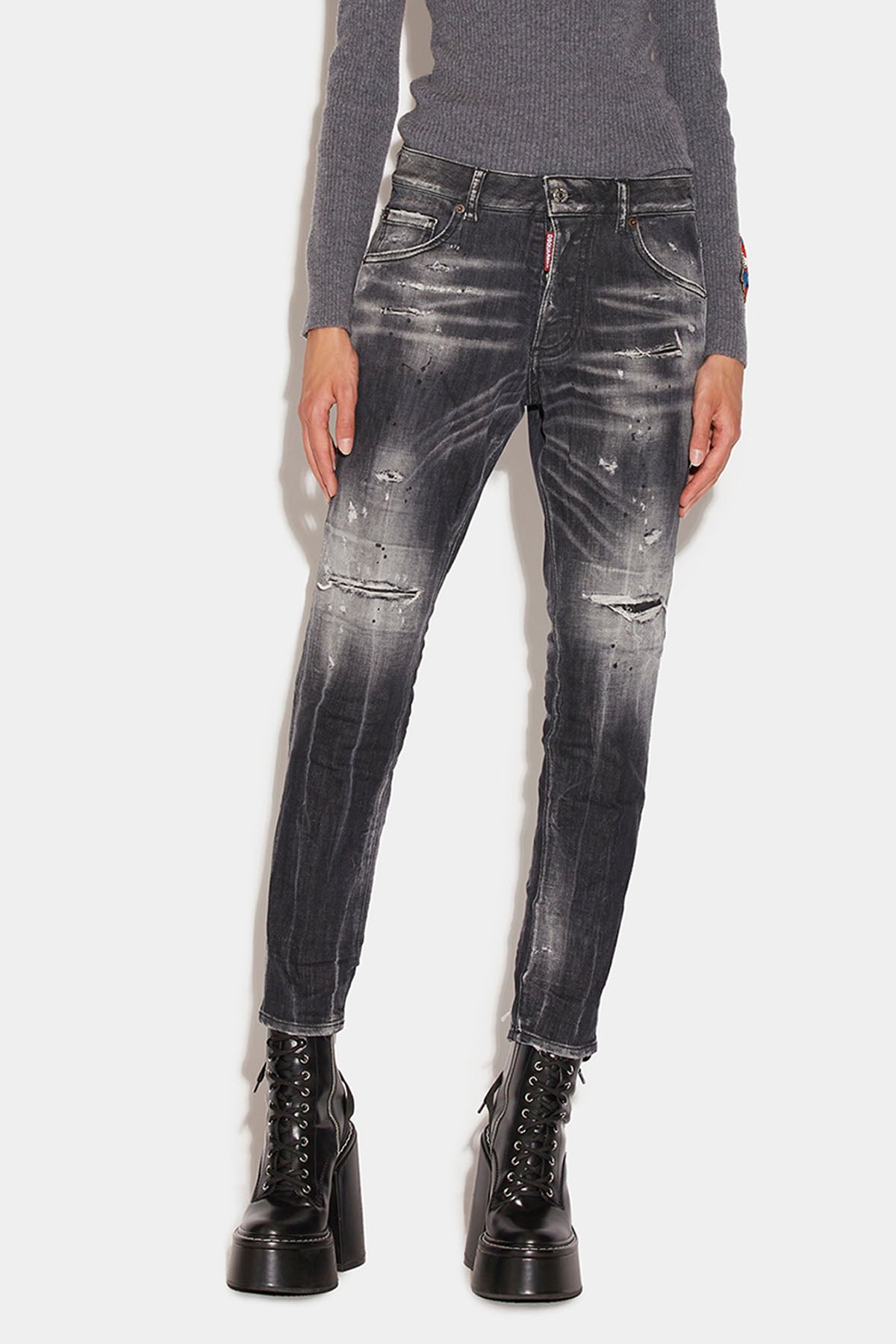 Dsquared Skinny Fit Dan Yırtık Detaylı Jeans-Libas Trendy Fashion Store