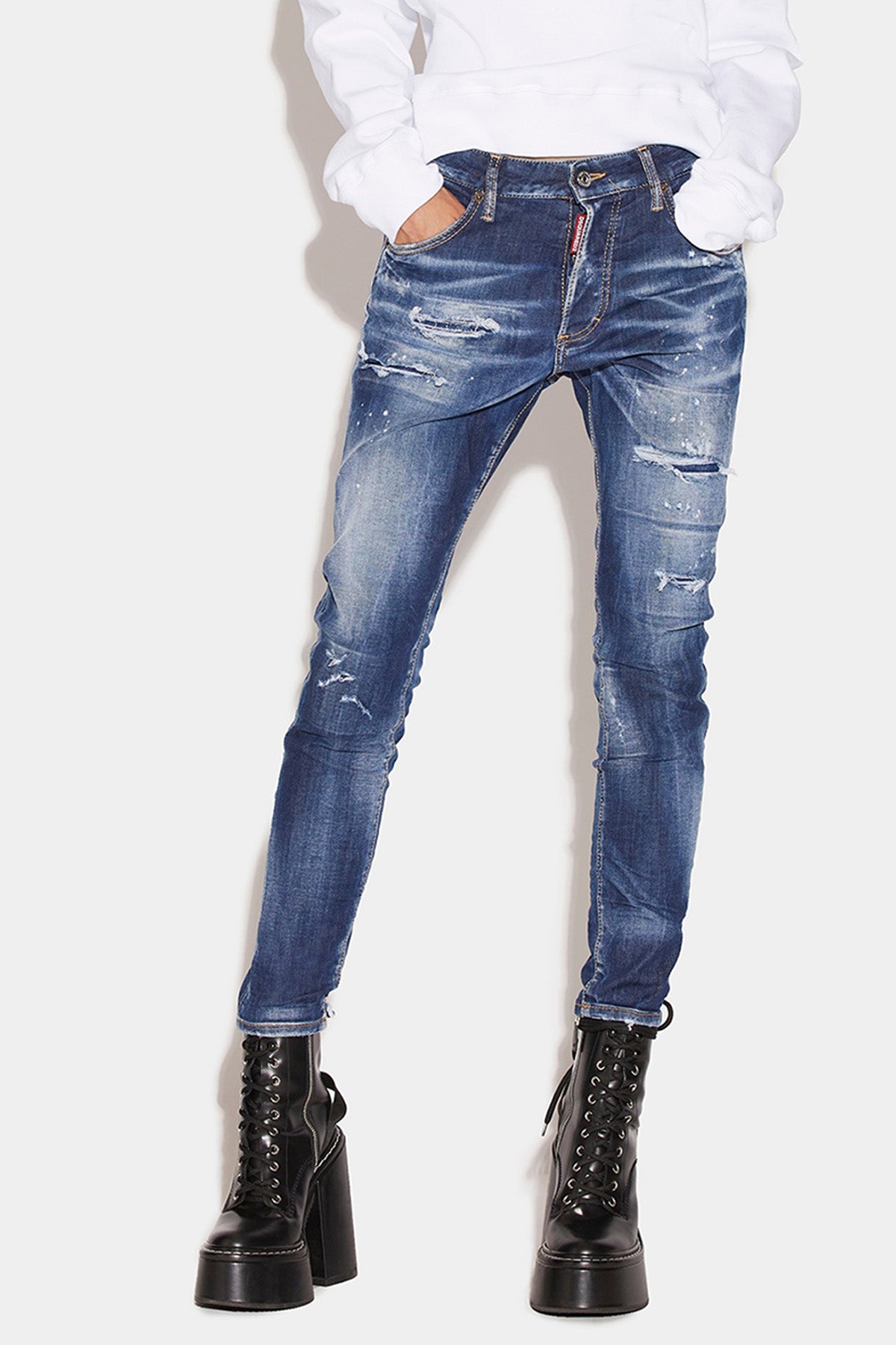 Dsquared Boston Yırtık Detaylı Jeans-Libas Trendy Fashion Store