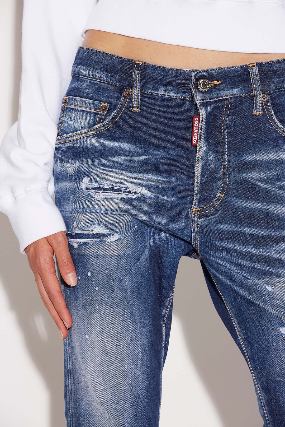 Dsquared Boston Yırtık Detaylı Jeans-Libas Trendy Fashion Store