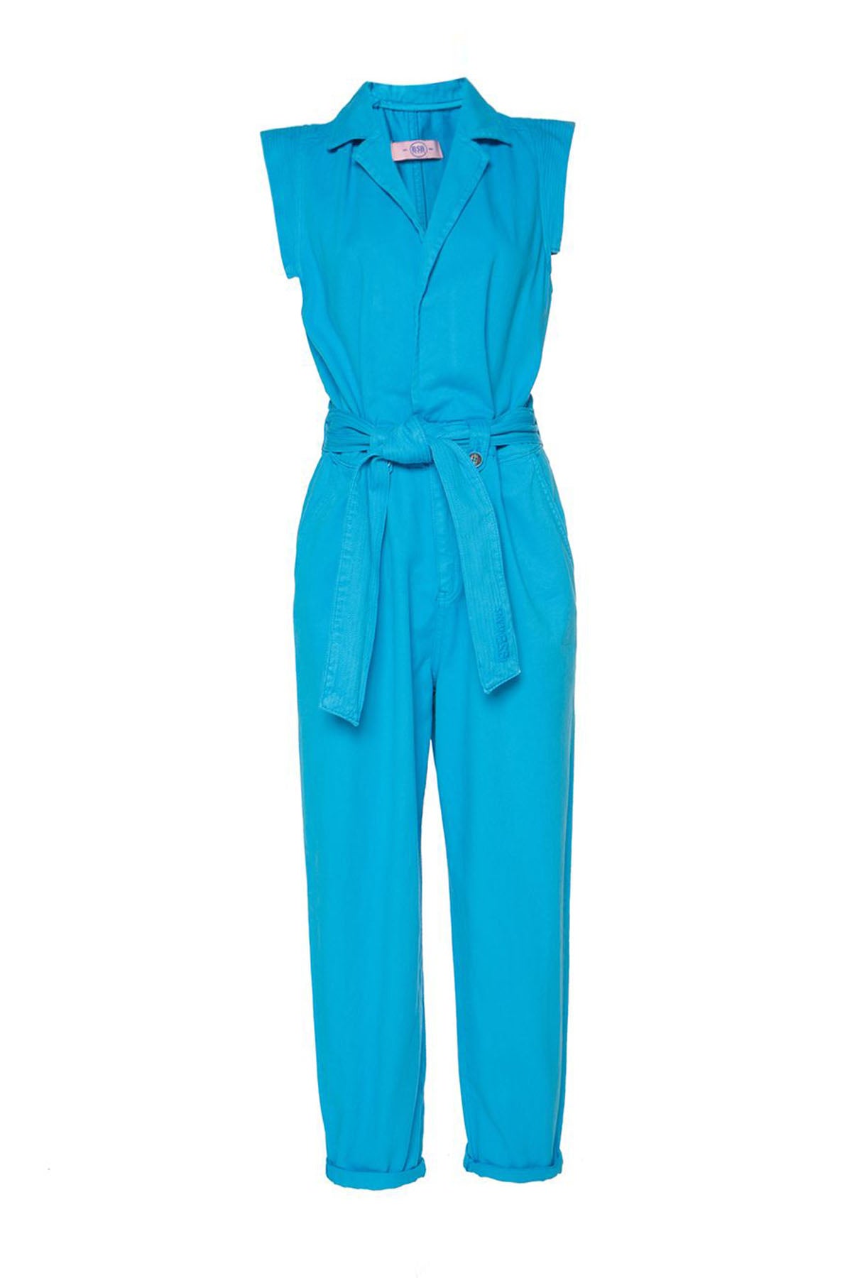 Bsb Belden Kuşaklı Kolsuz Tulum-Libas Trendy Fashion Store