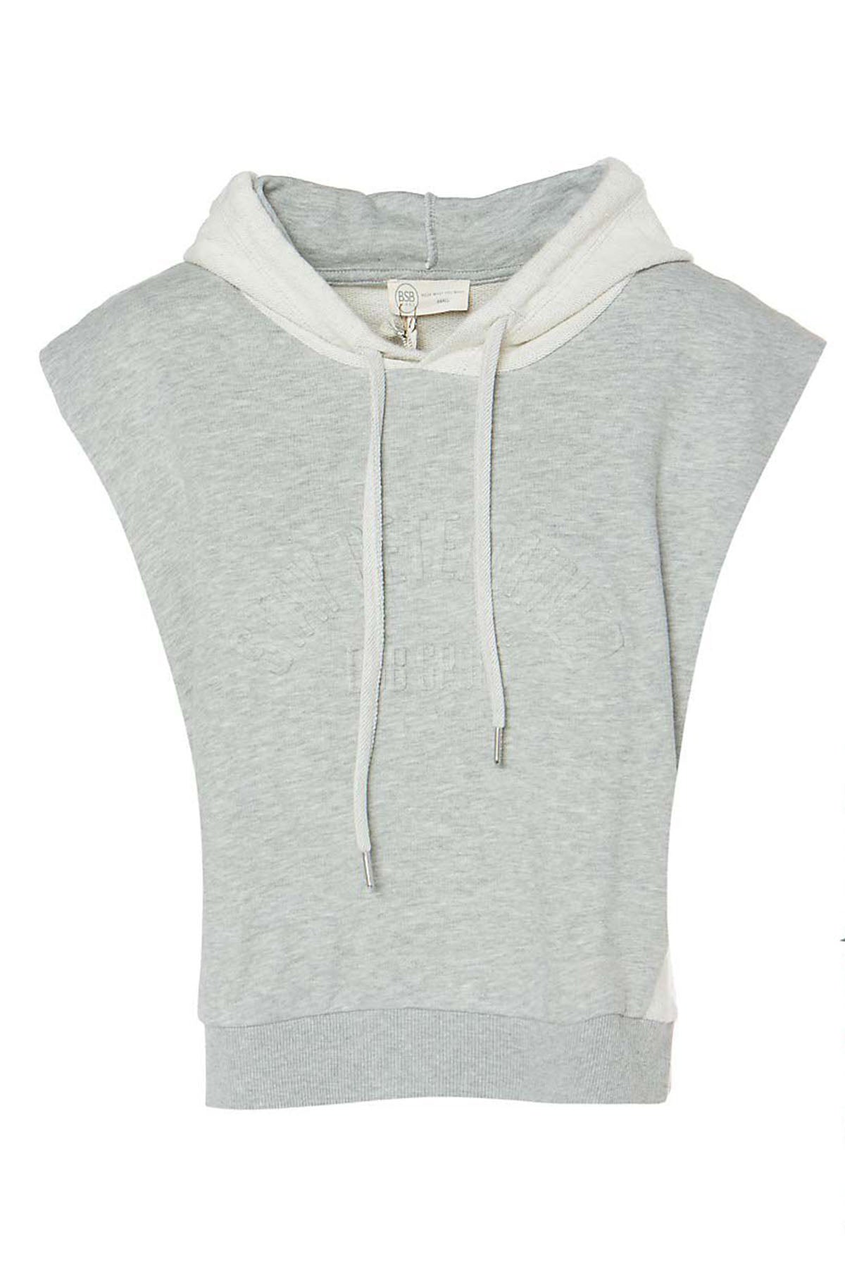 Bsb Kapüşonlu Geniş Kesim Kolsuz Sweatshirt-Libas Trendy Fashion Store