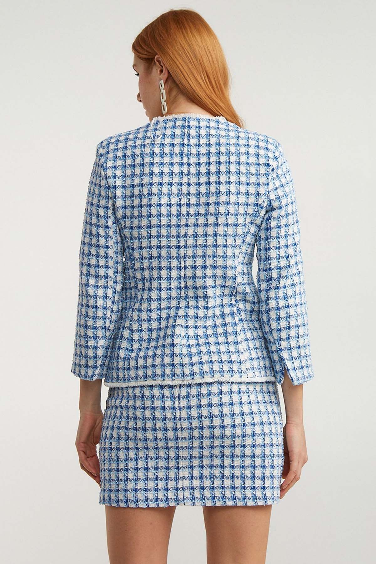 Lynne Tüvit Kruvaze Ceket-Libas Trendy Fashion Store