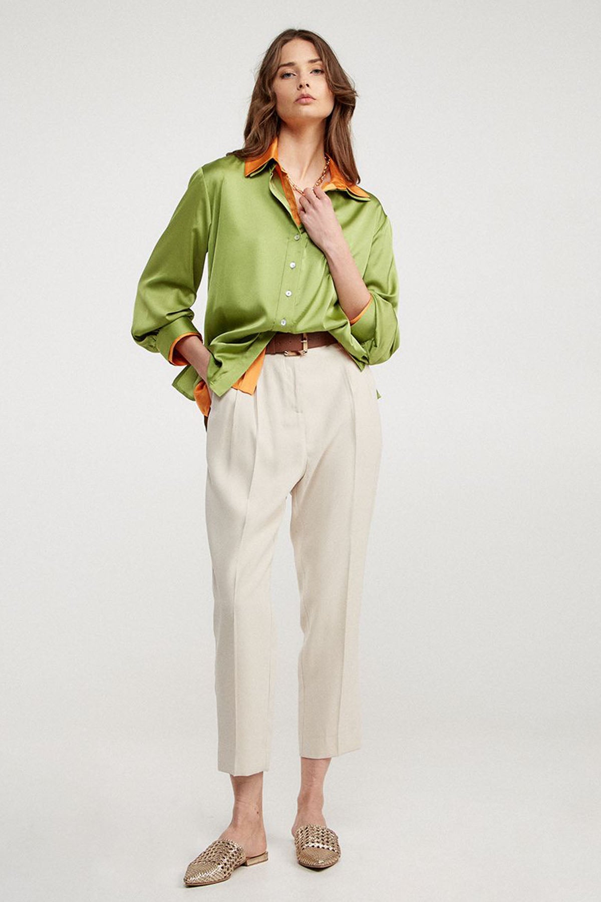 Bsb Pileli Yüksek Bel Paperbag Pantolon-Libas Trendy Fashion Store