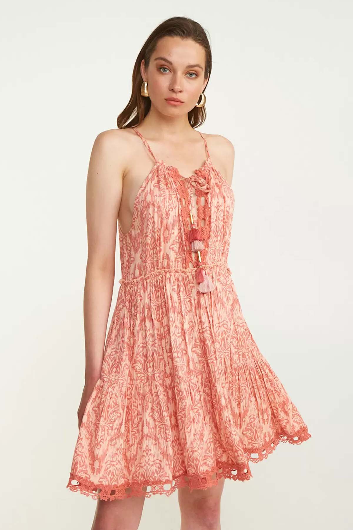 Lynne İp Askılı Mini Elbise-Libas Trendy Fashion Store