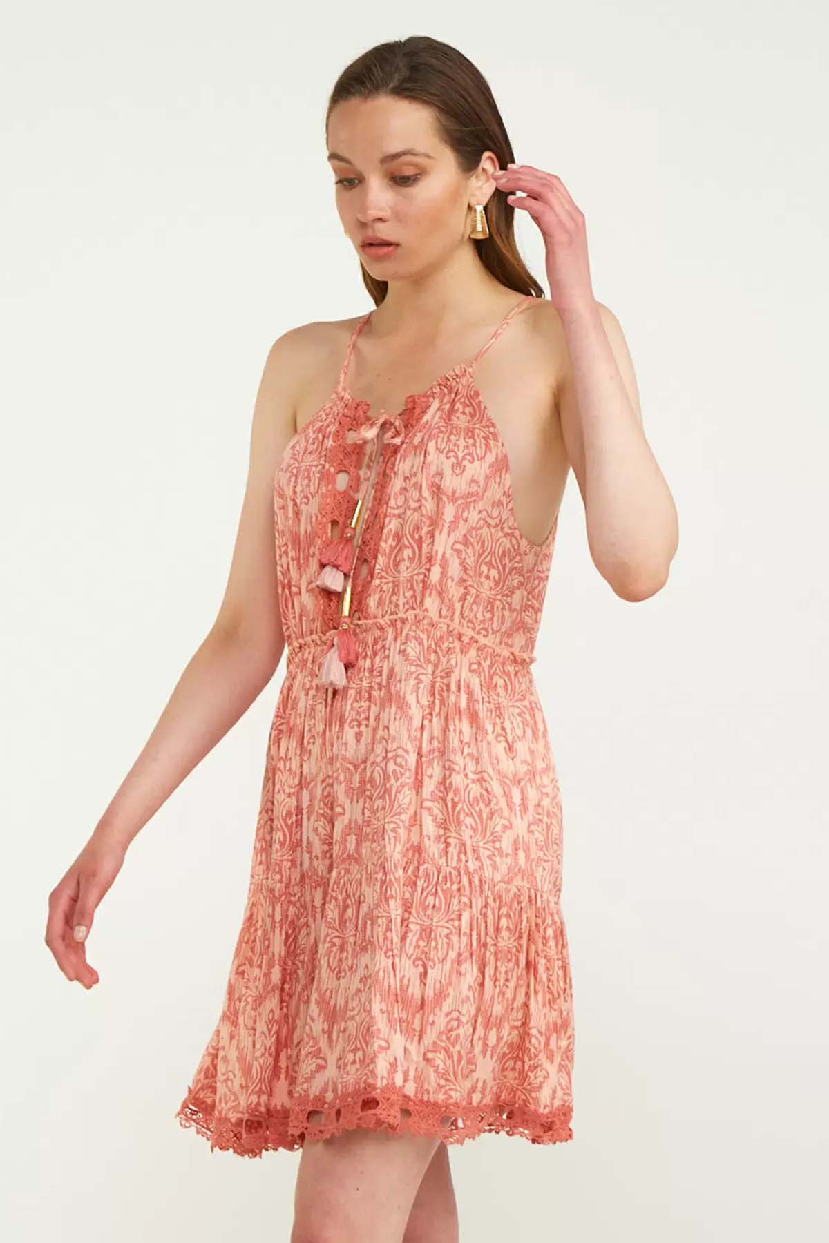 Lynne İp Askılı Mini Elbise-Libas Trendy Fashion Store