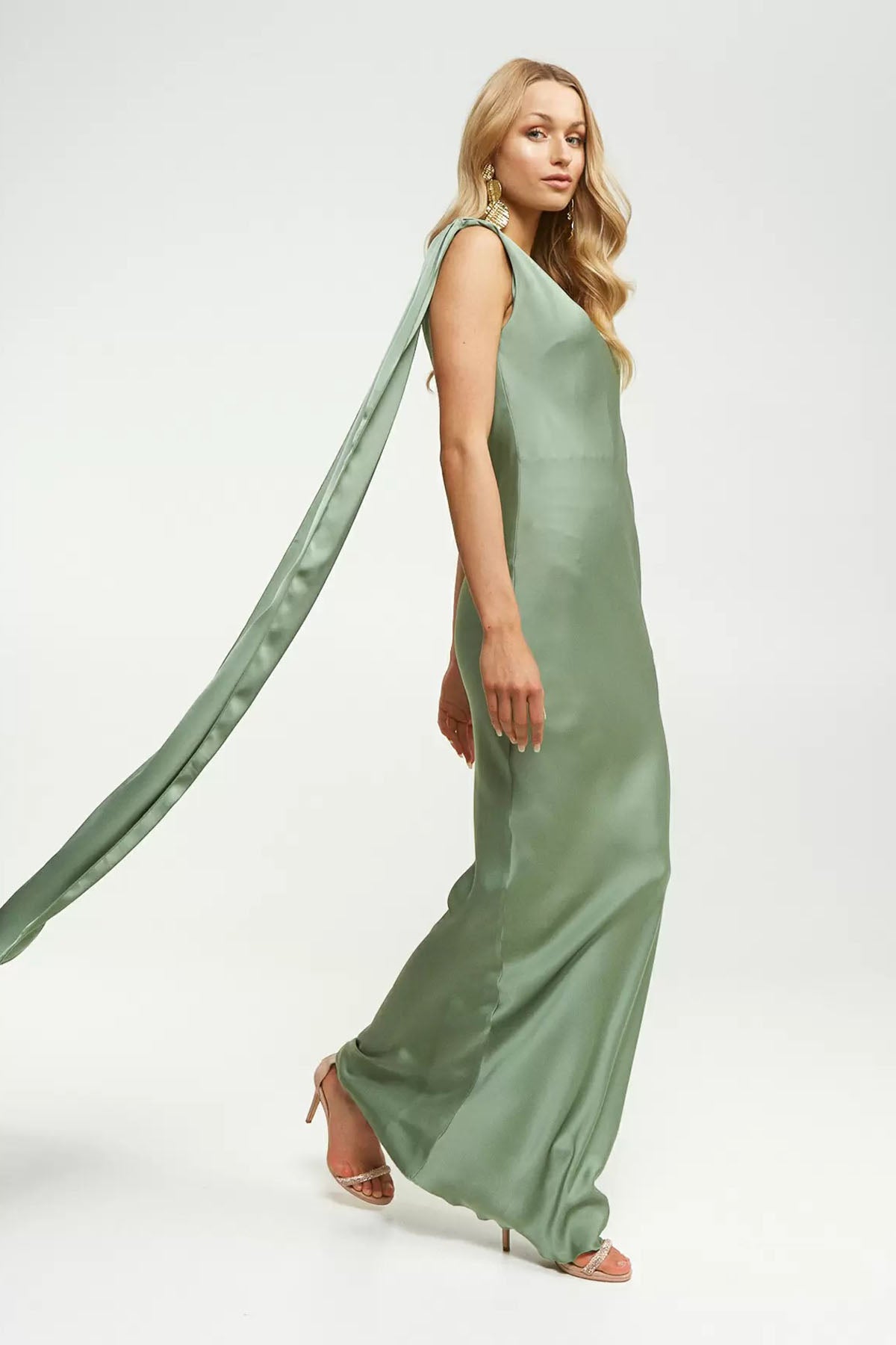 Lynne Tek Omuz Maxi Abiye-Libas Trendy Fashion Store