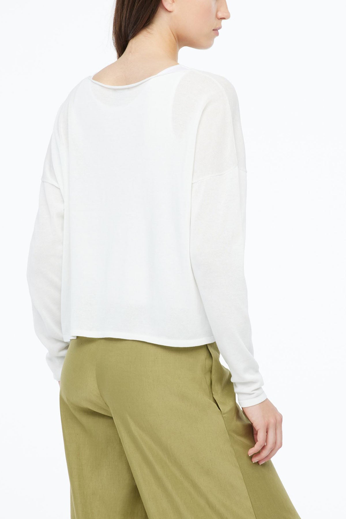 Sarah Pacini Geniş Kesim Kayık Yaka Örme Bluz-Libas Trendy Fashion Store