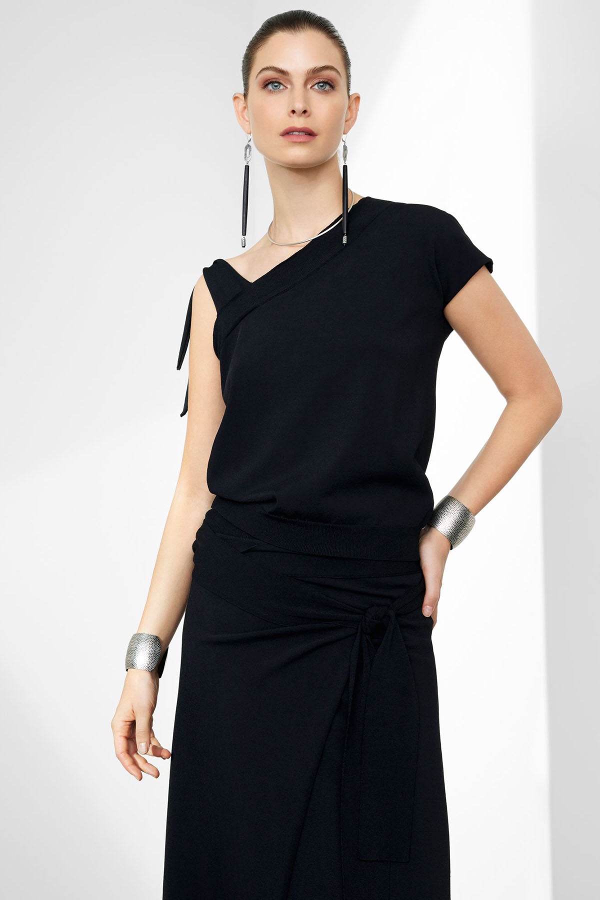 Sarah Pacini Tek Omuz Bağlamalı Bluz-Libas Trendy Fashion Store