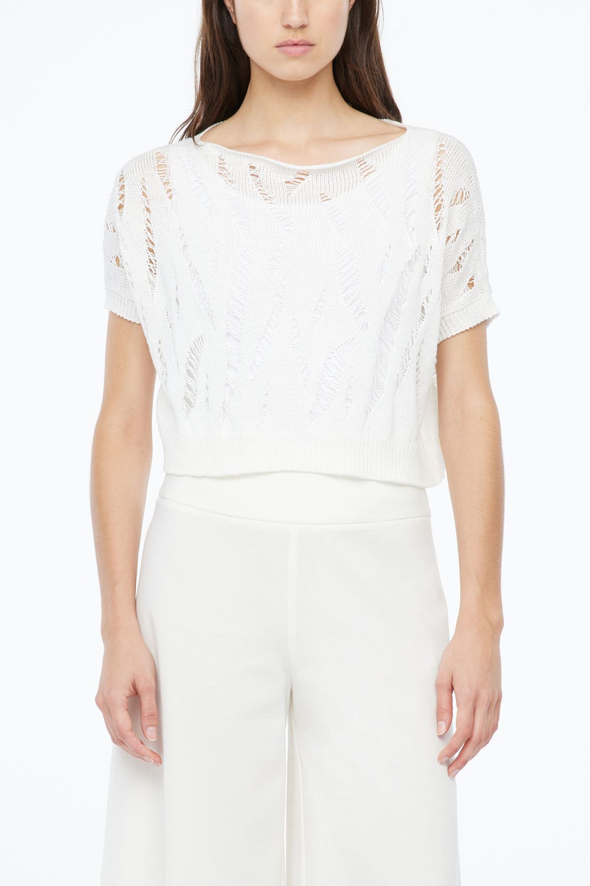 Sarah Pacini Geniş Kesim Crop Örme Bluz-Libas Trendy Fashion Store