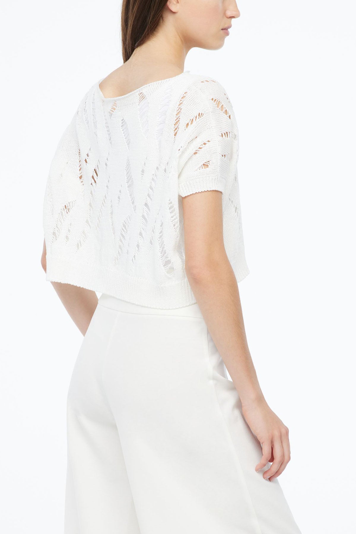 Sarah Pacini Geniş Kesim Crop Örme Bluz-Libas Trendy Fashion Store