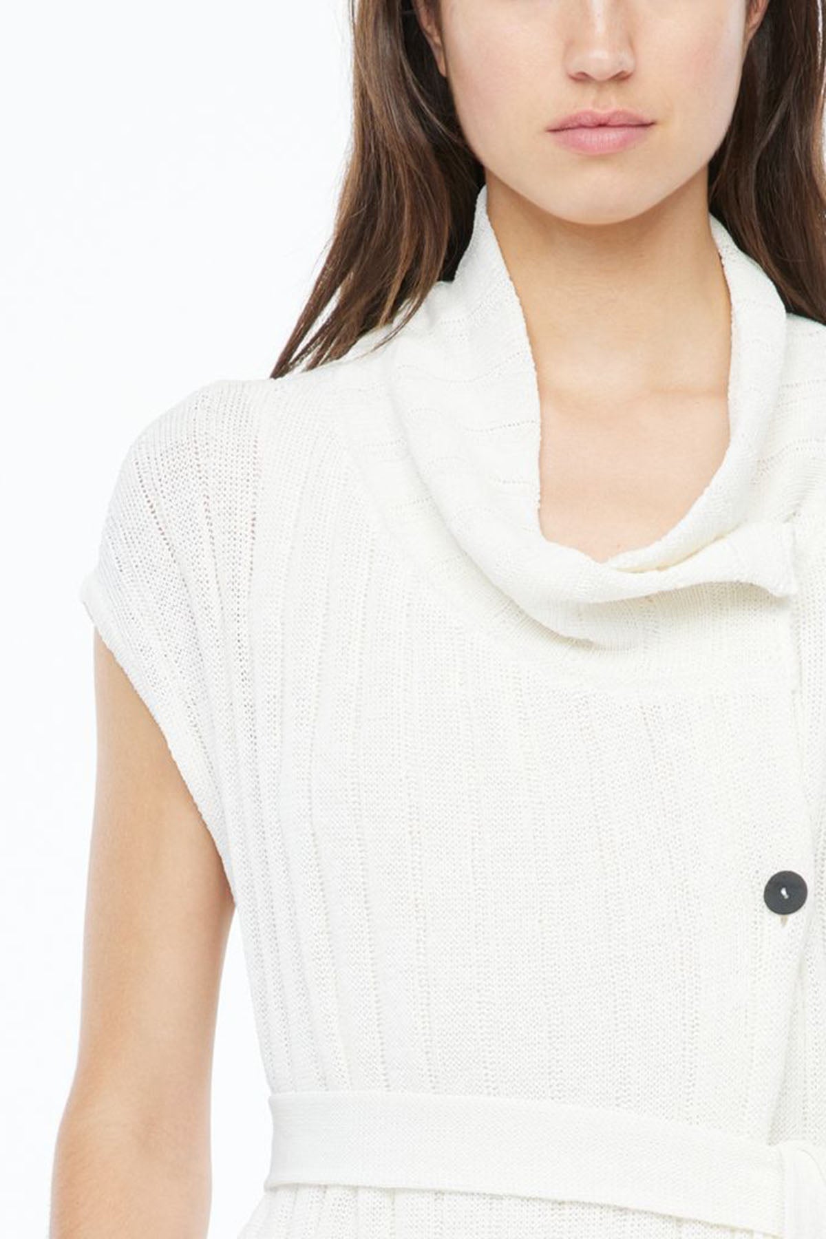 Sarah Pacini Belden Kuşaklı Ketenli Triko Ceket-Libas Trendy Fashion Store